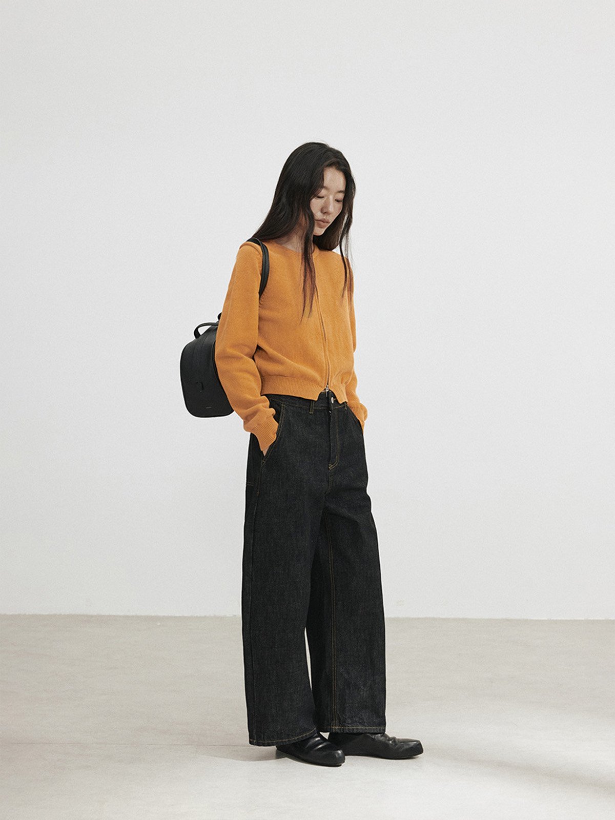 100%Cotton Zip up Round Neck Knitwear LAN502302790 - 图片 3