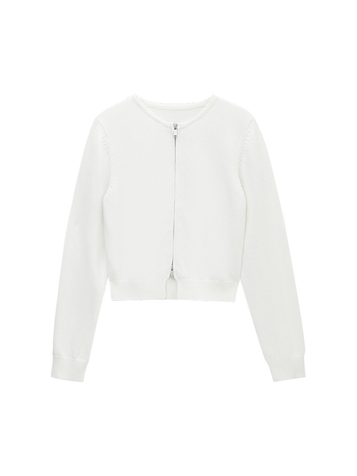 100%Cotton Zip up Round Neck Knitwear LAN502302790 - 图片 6