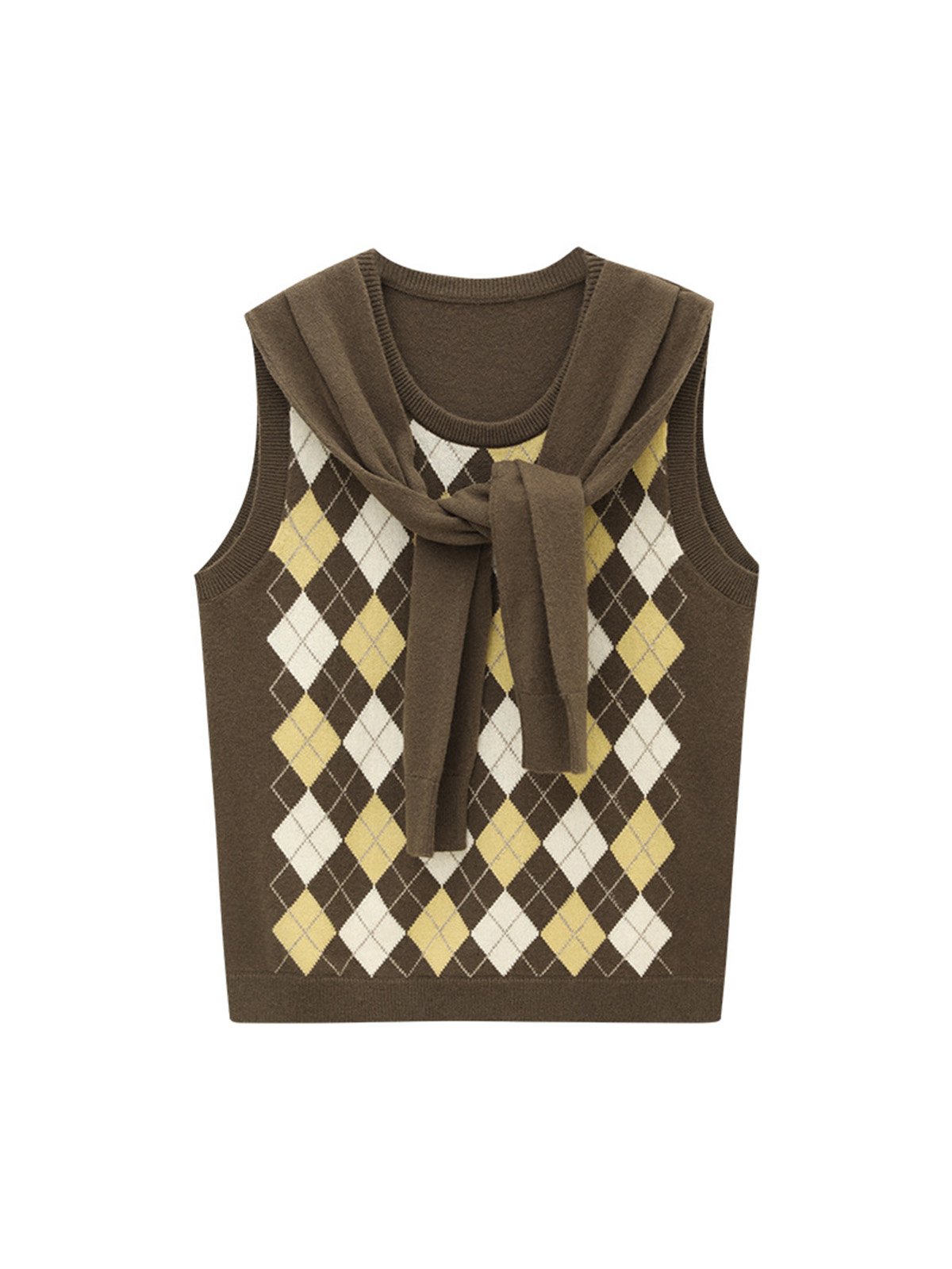Sleeveless Shawl 50%Australian Wool Vest LA502302777
