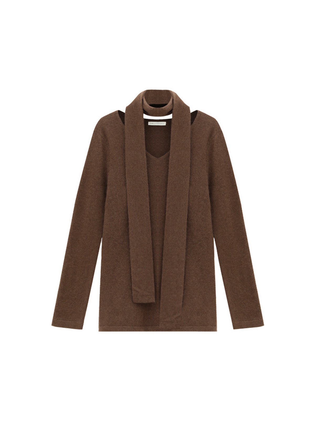 Raccoon wool V-neck Casual Sweater L4215241154