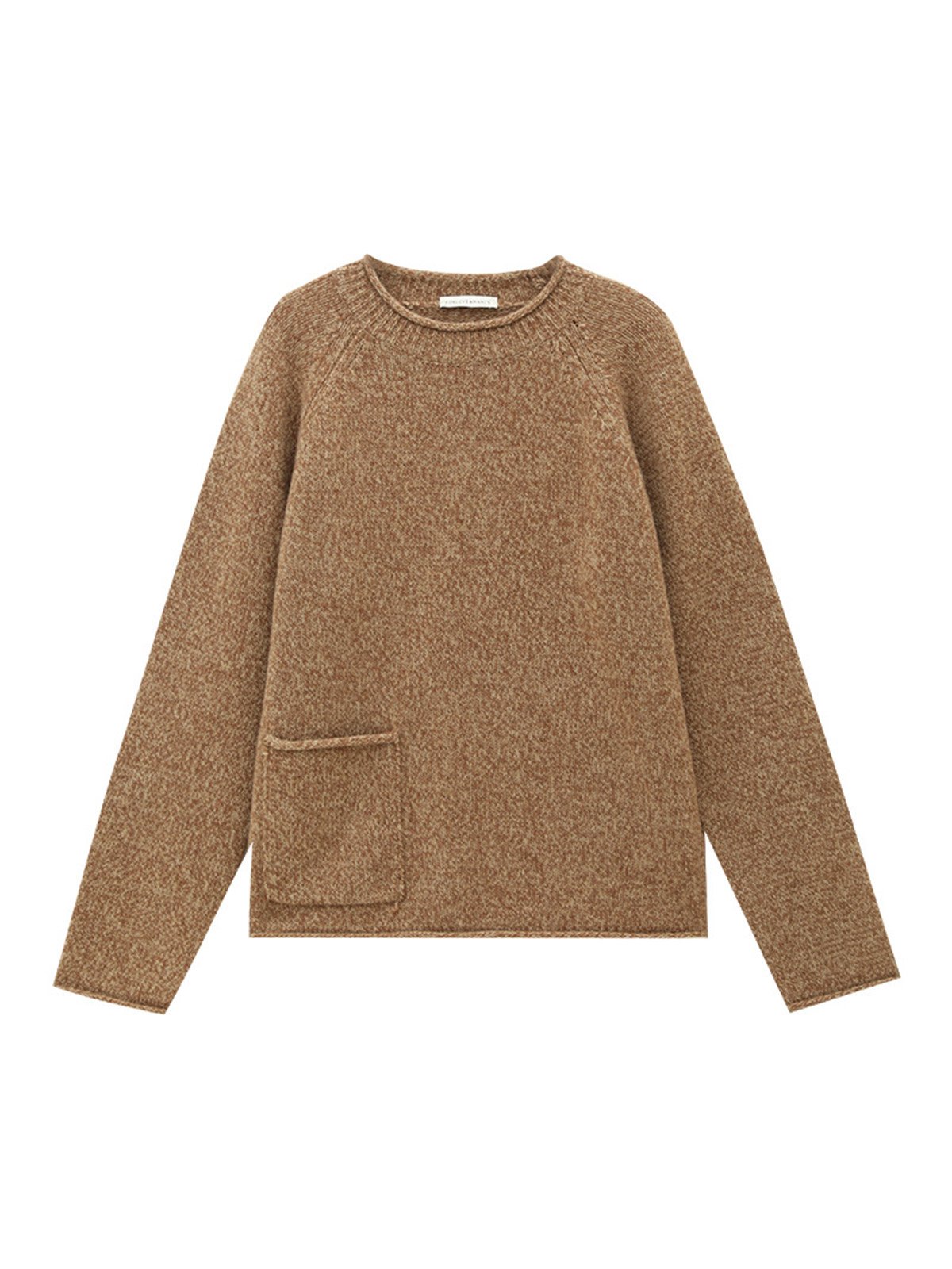 100%Wool Pocket Crew Neck Sweater L4215241284 - 图片 8