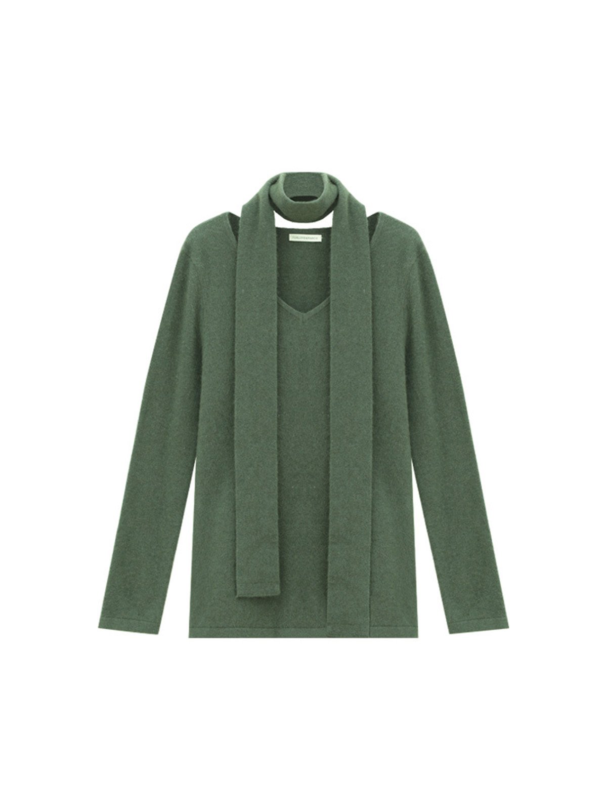 Raccoon wool V-neck Casual Sweater L4215241154 - 图片 2