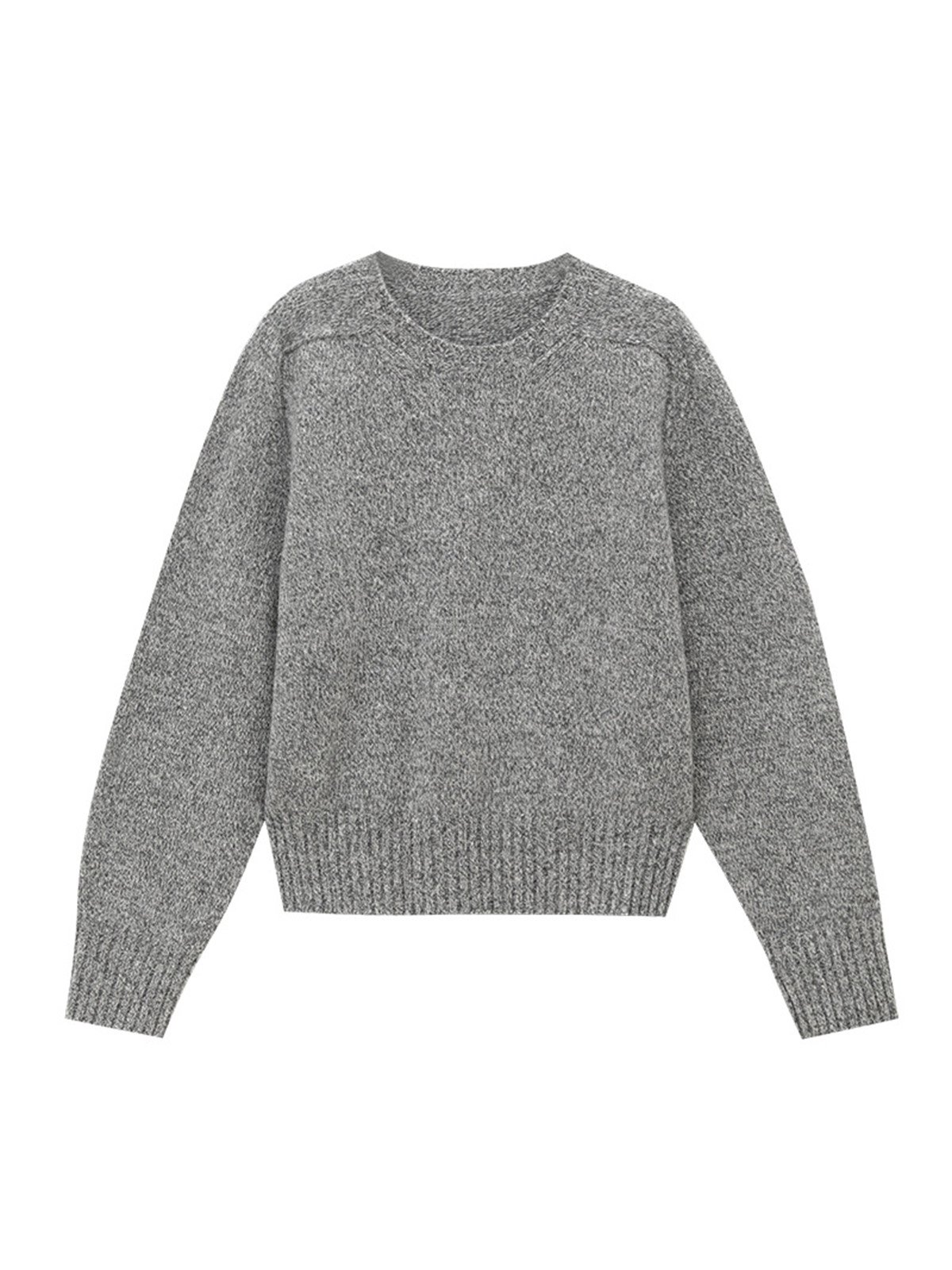 100%Wool Sweater Shoulder-inserted Round Neck Design L4215241074 - 图片 5