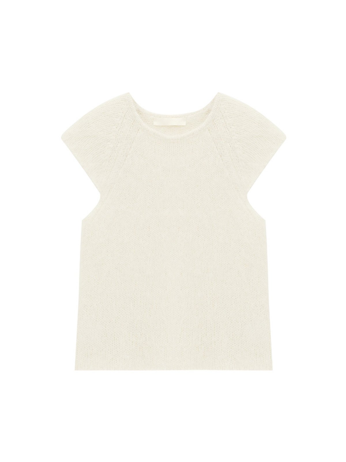 Shoulder-sleeved 44%Alpaca Wool short-sleeved sweater DN4215230653 - 图片 4