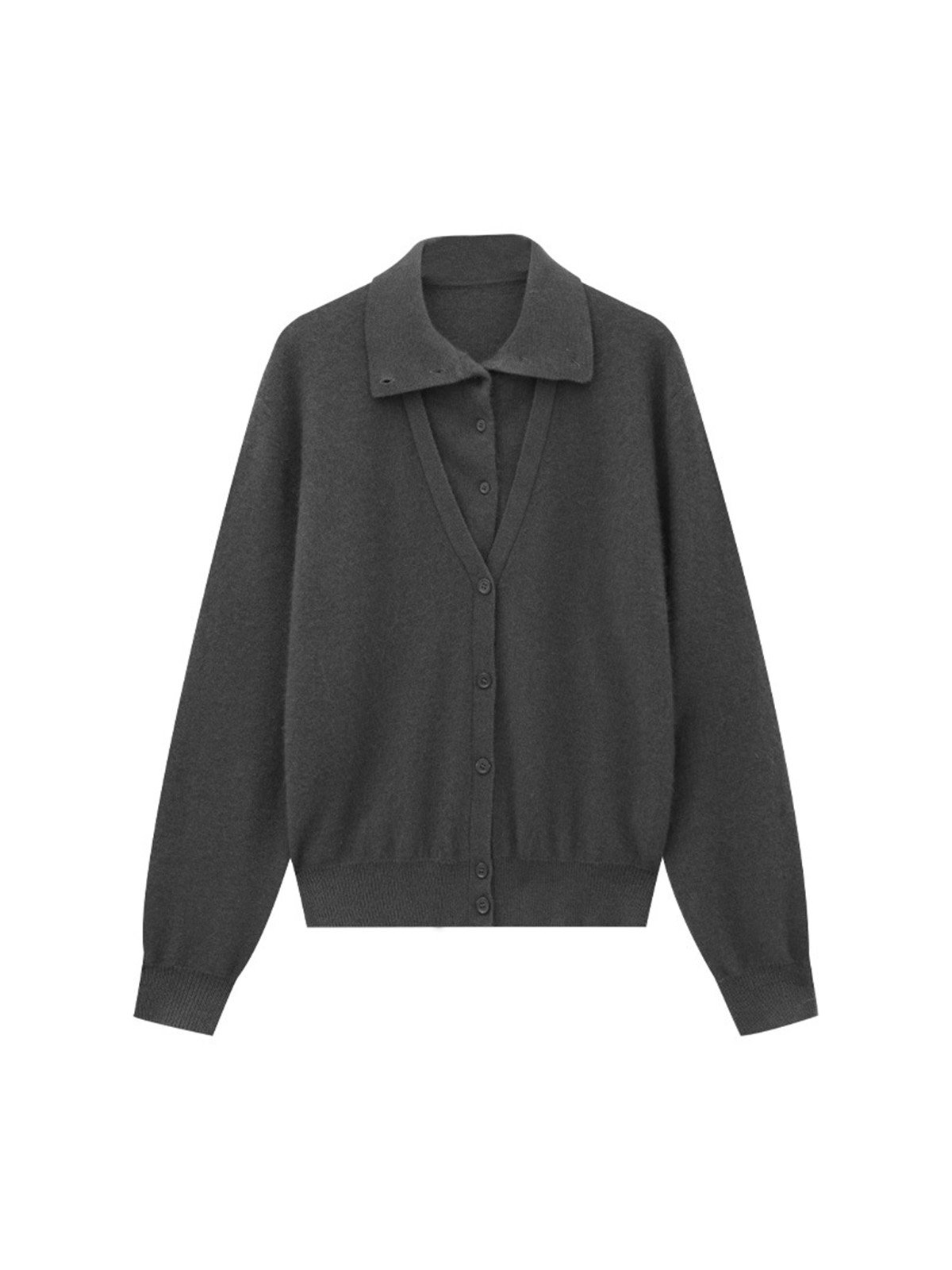 Soft Wool Knitted Cardigan Sweater - 图片 6