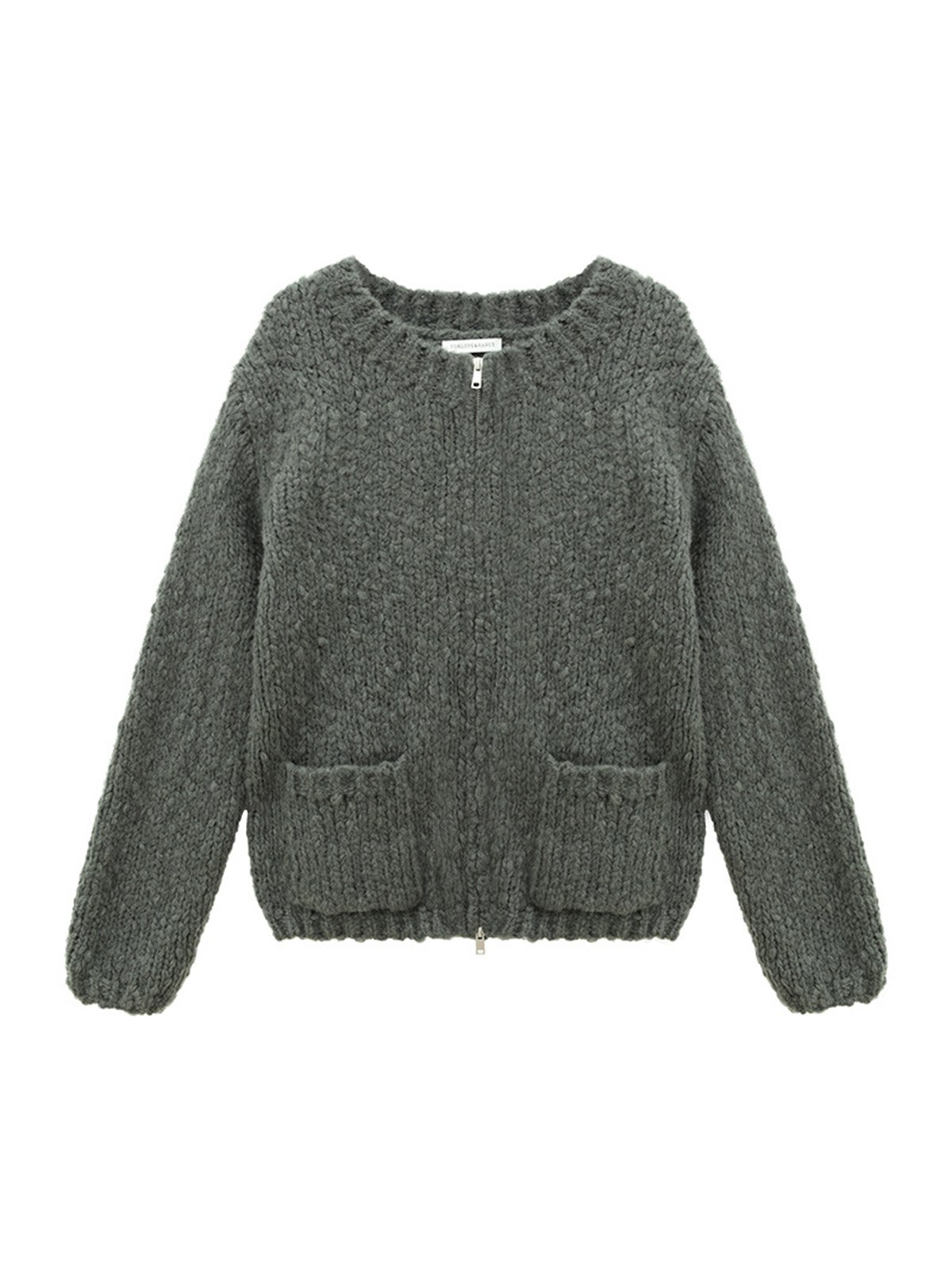 43% Wool Zipper Pocket Cardigan Sweater L4206241442 - 图片 7