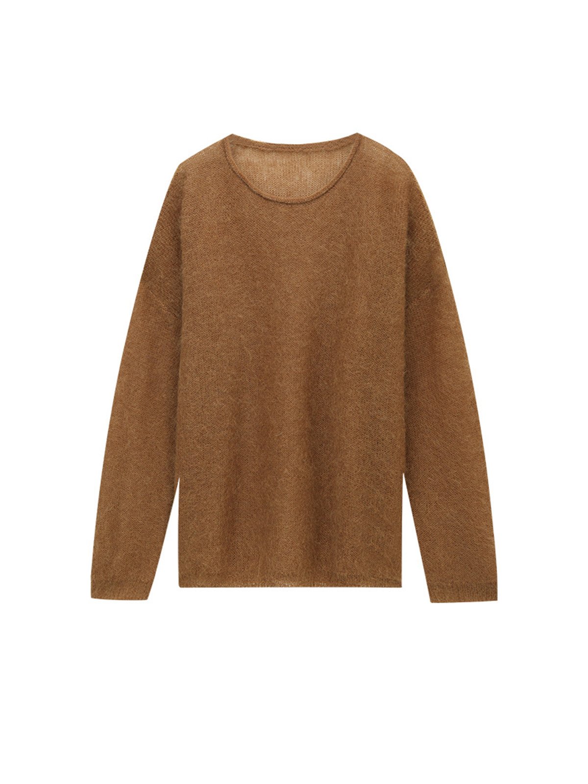 55%Mohair Wool Oversize Loose Pullover Knitwear LAN502302695 - 图片 4