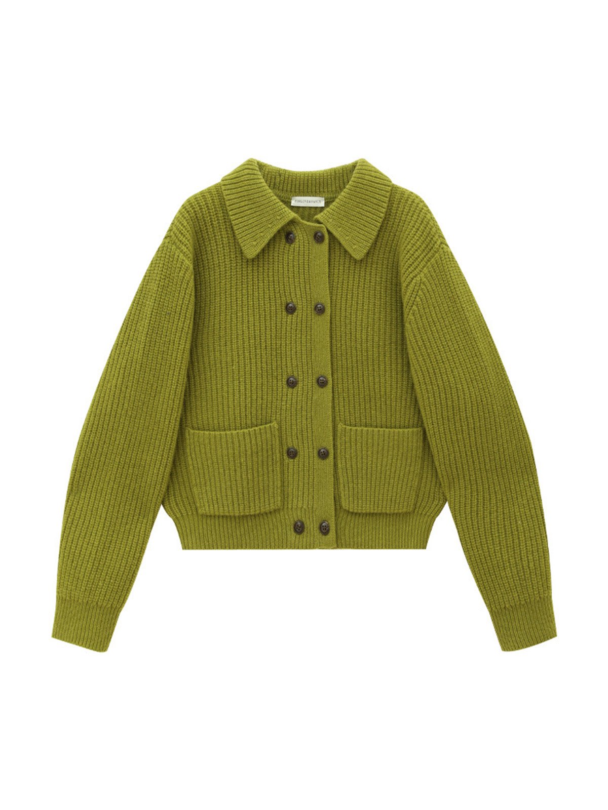 100%Wool Turn-down Collar Cardigan L4206241210