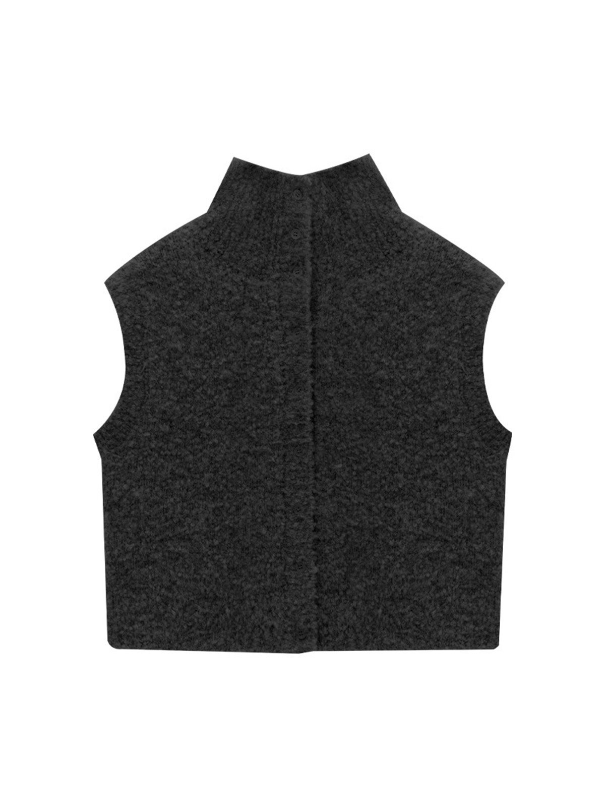Sleeveless Wool Cardigan Vest Sweater L4206241290 - 图片 6