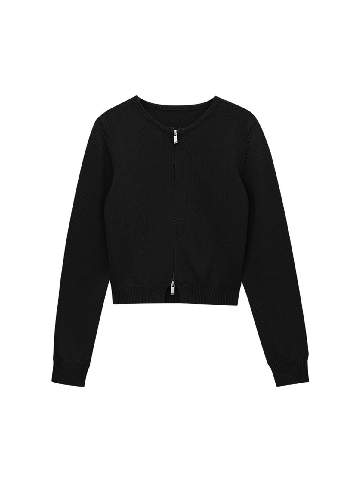 100%Cotton Zip up Round Neck Knitwear LAN502302790 - 图片 7