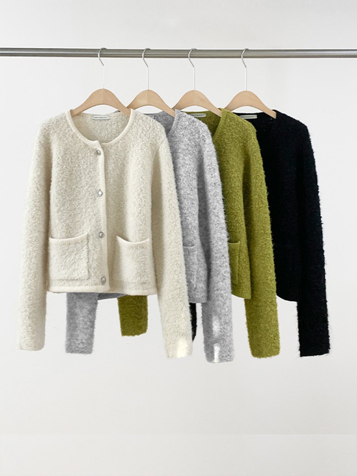 15% Wool Cardigan Sweater Single-breasted L4206241523 - 图片 8