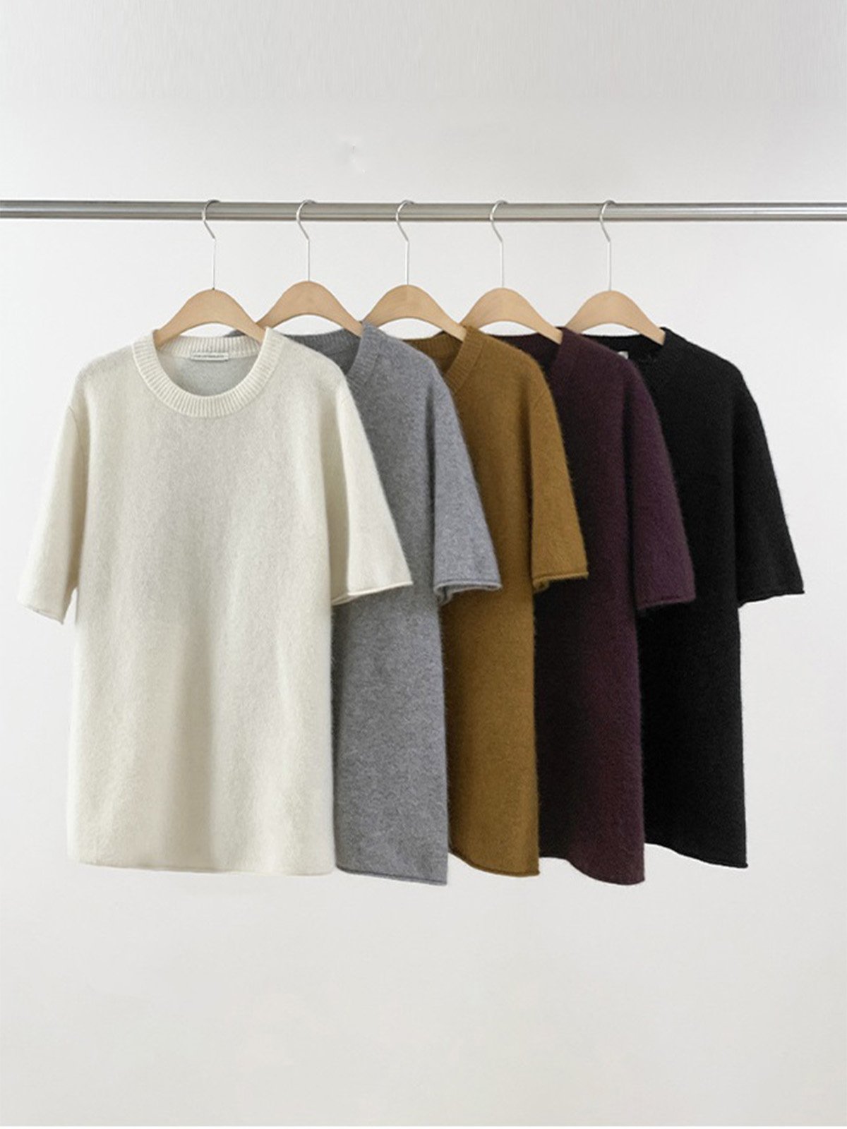 Raccoon and Wool Short Sleeve Oversize Knitwear L4215241277 - 图片 8