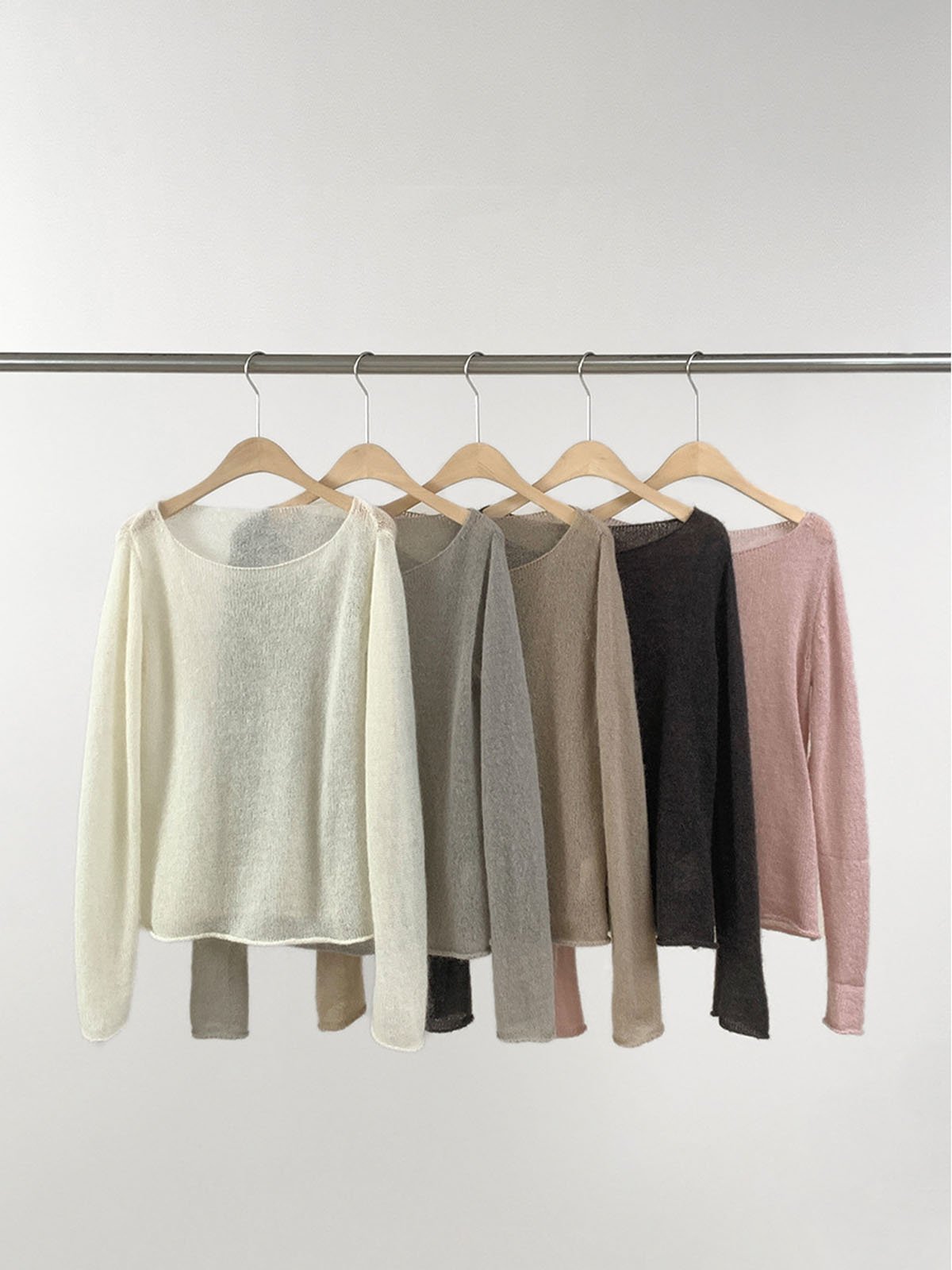 Superfine Mohair and Wool Pullover Sweater D411511133 - 图片 8