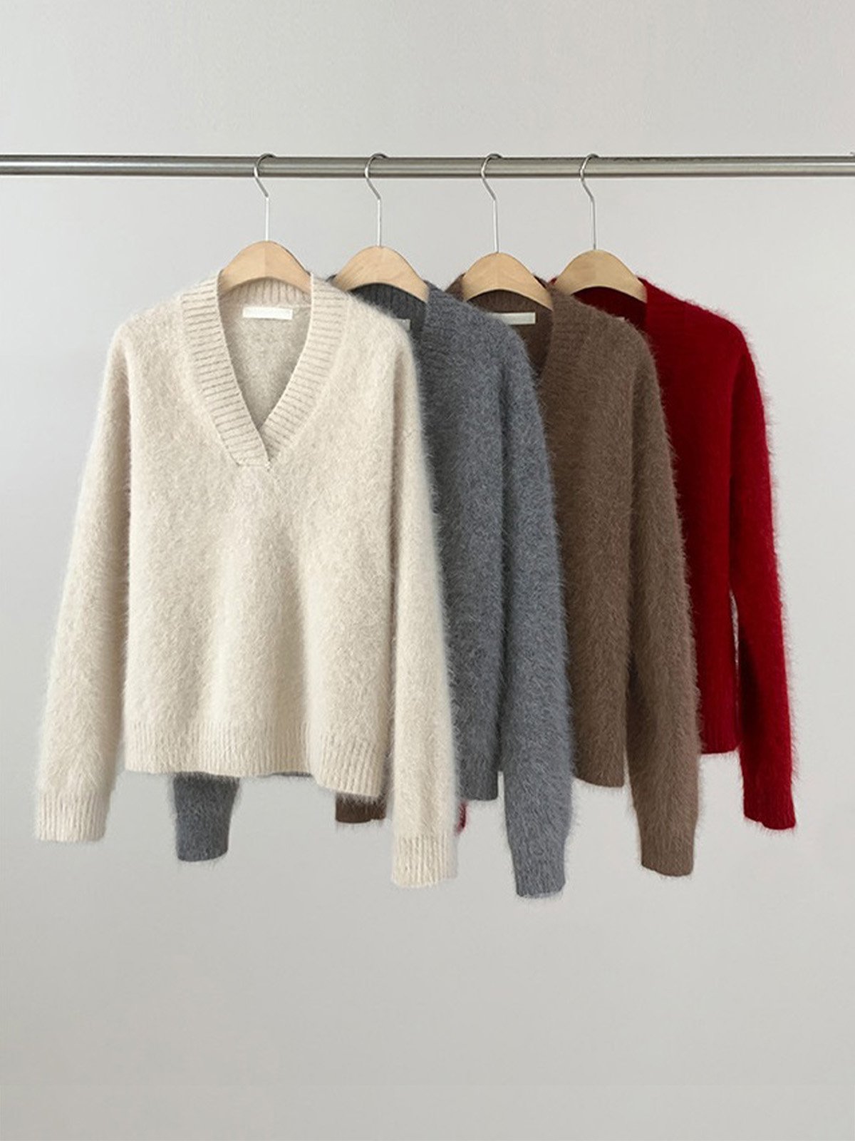 V-neck Long Sleeve Sweater L321524911 - 图片 8