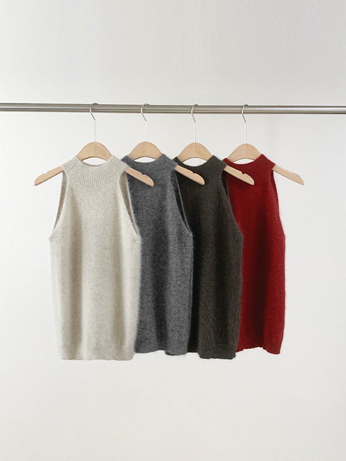Soft-Wool Knitted Vest Sweater L4223241289 - 图片 8