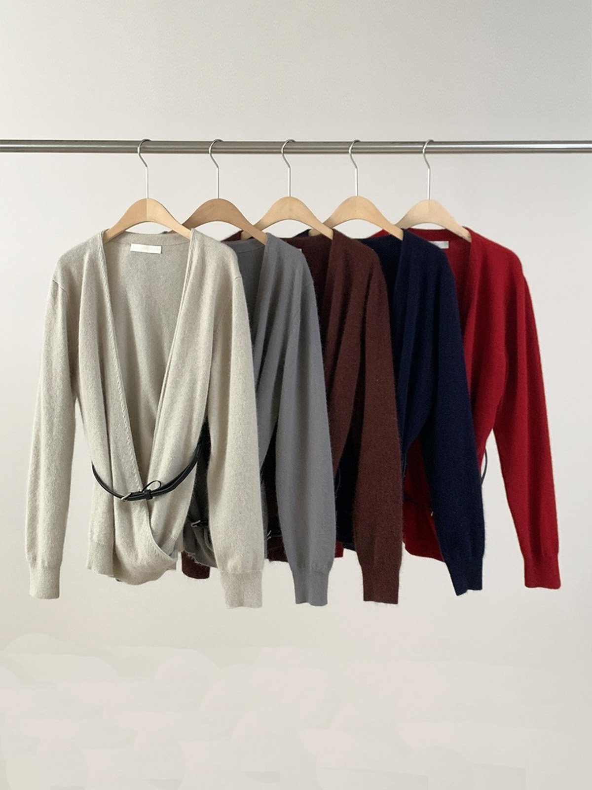 30% Raccoon and 10% Wool Cardigan Sweater L310644920 - 图片 8