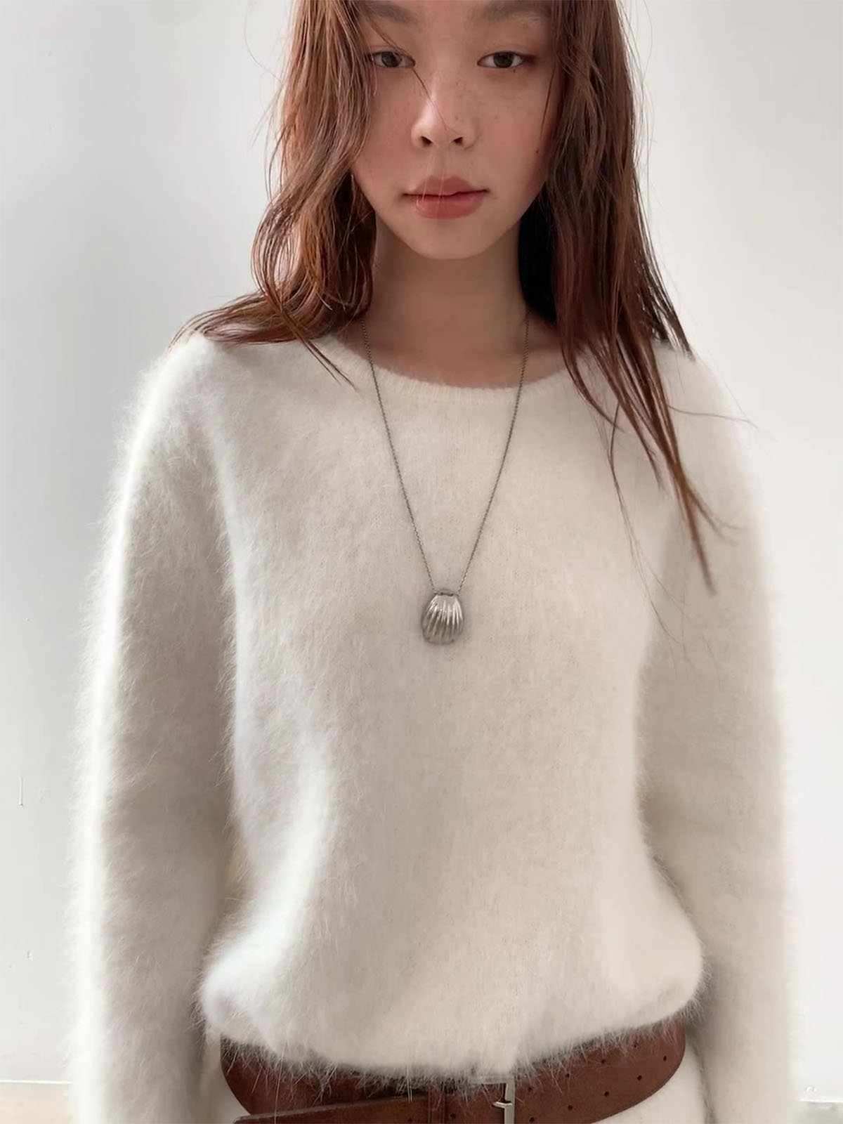 10% Australian Wool and 20% Cashmere Women Sweater L4215231034 - 图片 3