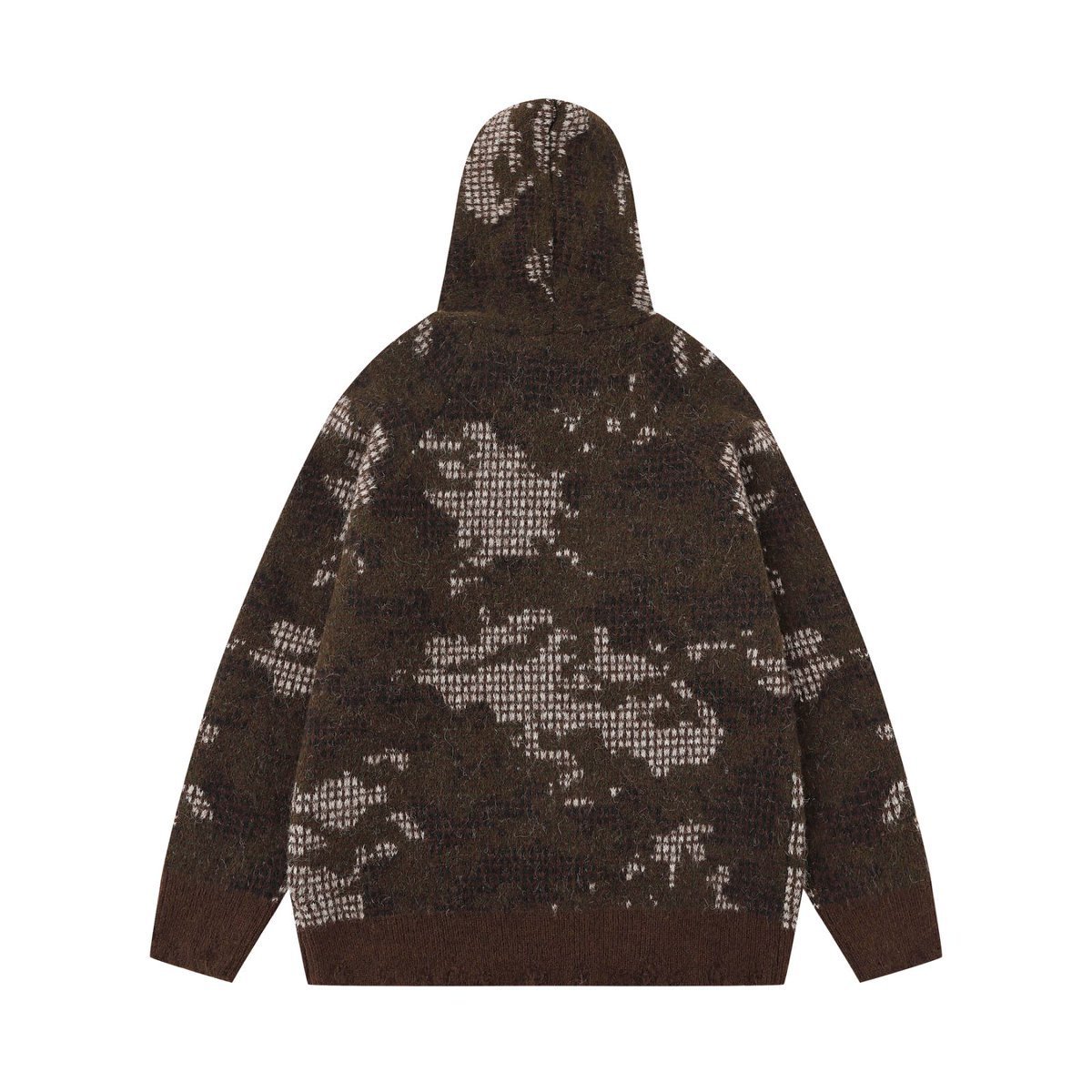 Hooded Zipper cardigan sweater - 图片 2