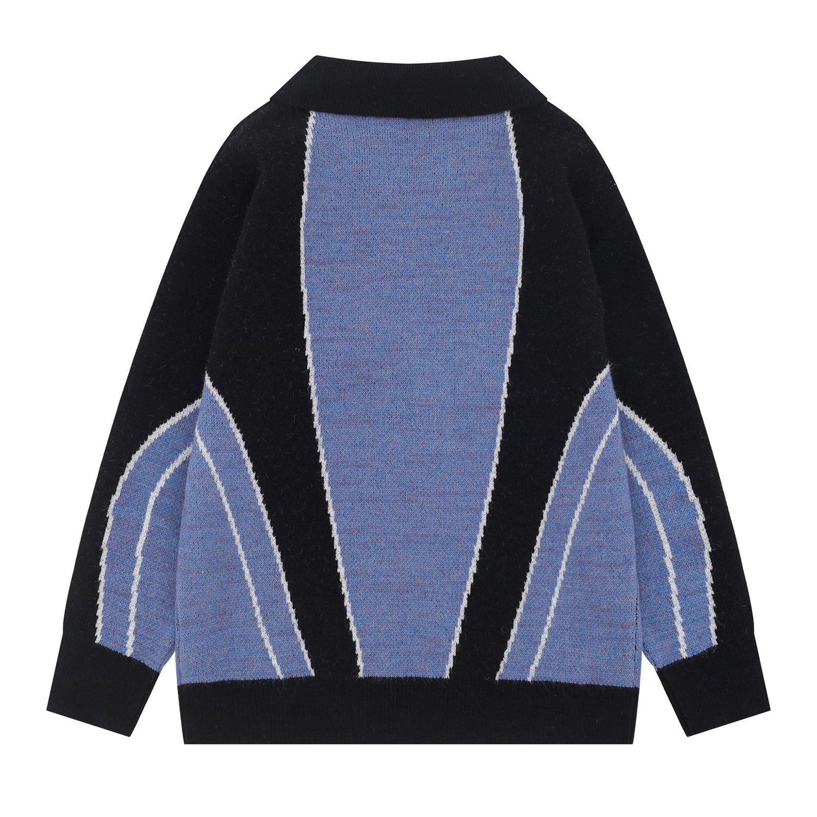 Casual Loose Turn-down Sweater - 图片 2