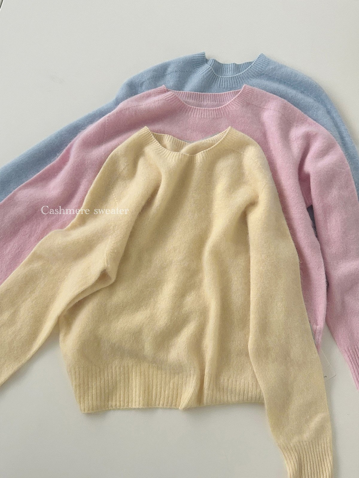 O-neck knitwear with 95% Wool and 5% Cashmere 25701 - 图片 3