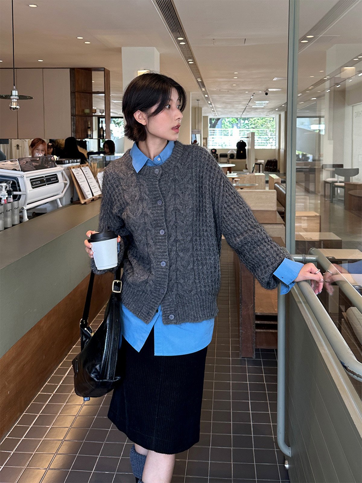 Mohair Wool cardigan knitwear 54MP57930 - 图片 3