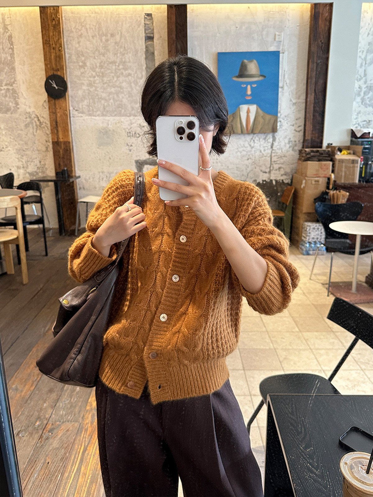 Mohair Wool cardigan knitwear 54MP57930