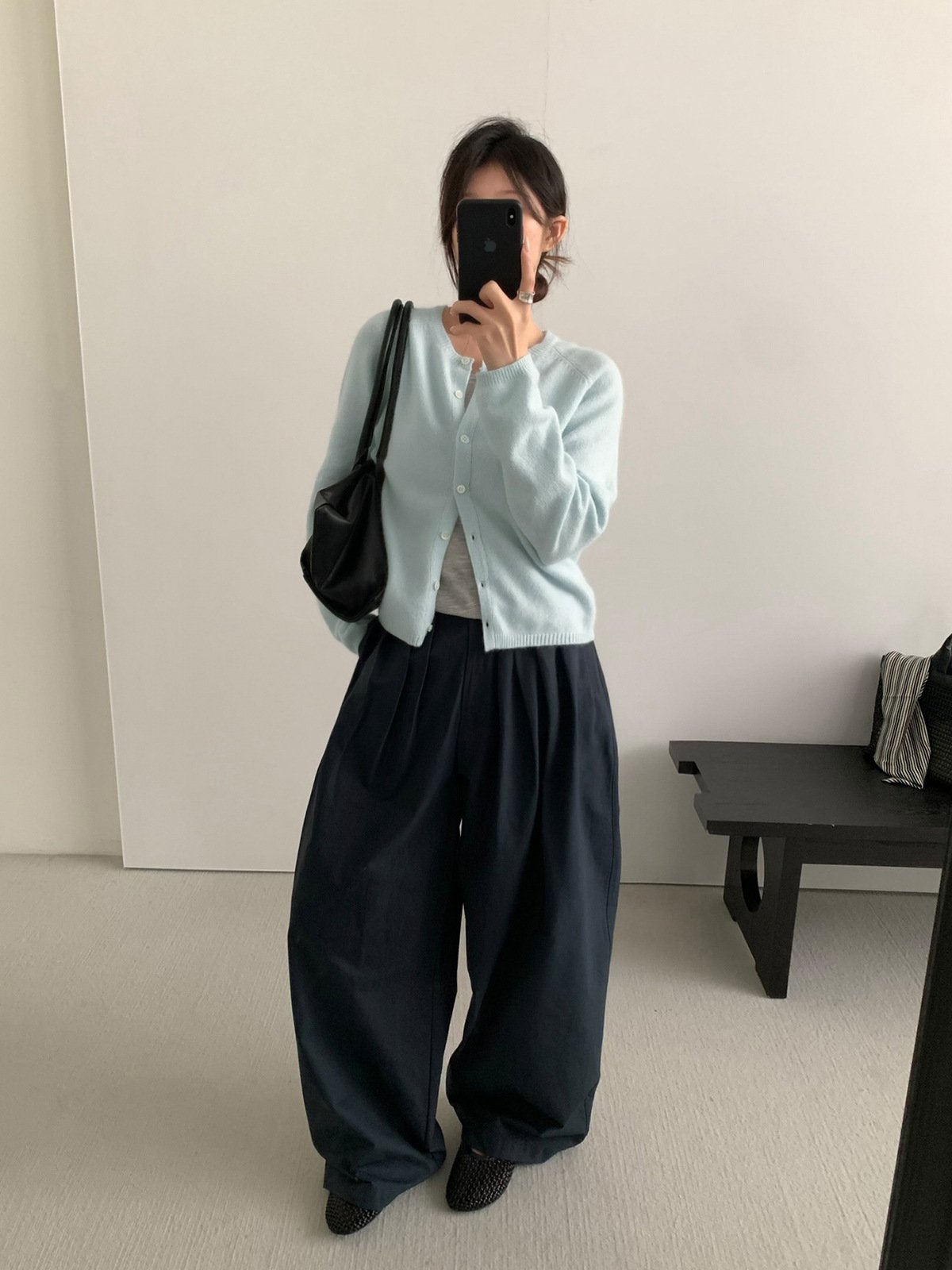 40% Raccoon 30% Wool cardigan knitwear Autumn 25629 - 图片 3