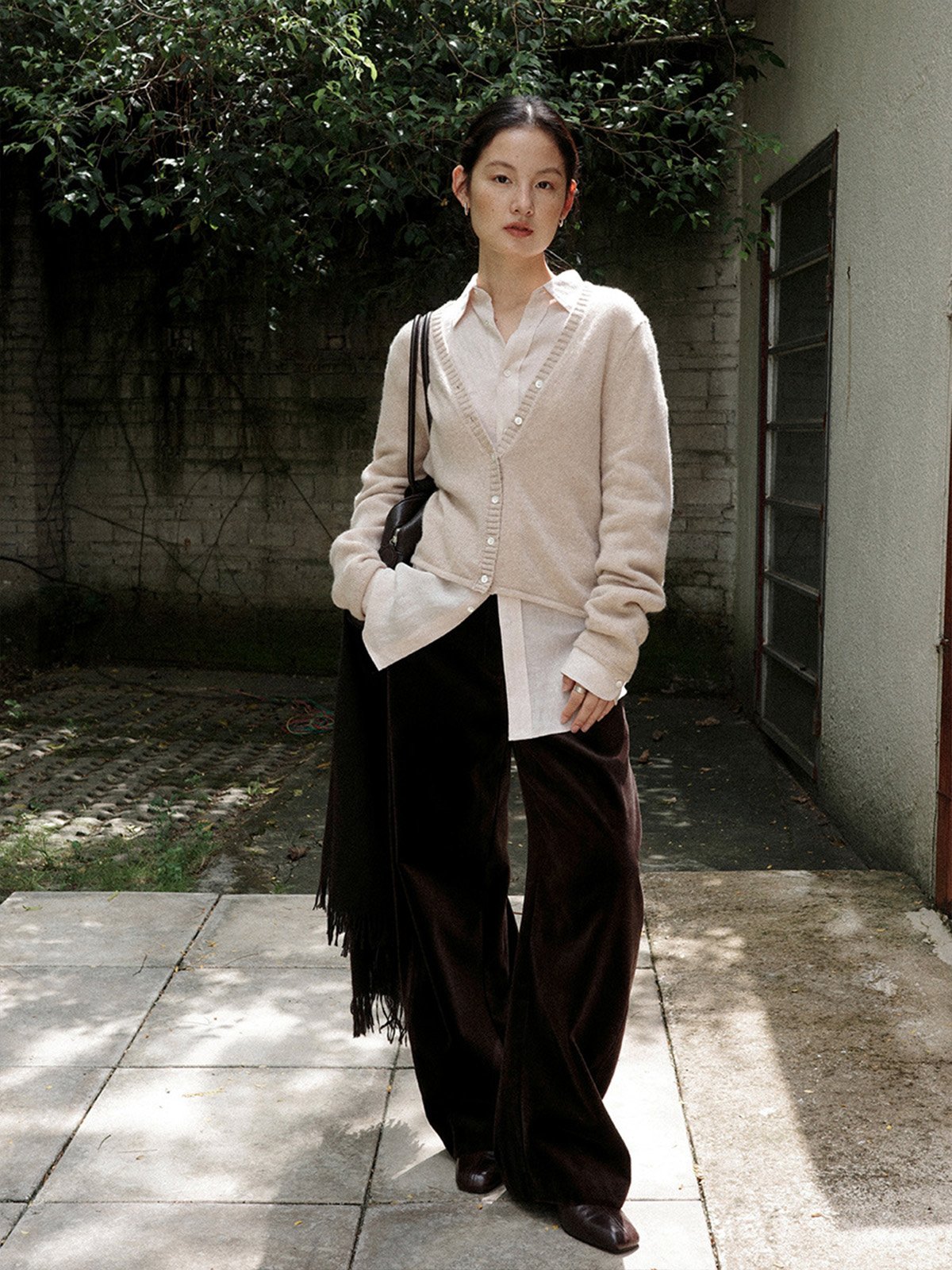 75% Cashmere and 25% Silk Cardigan Top 53MG57383