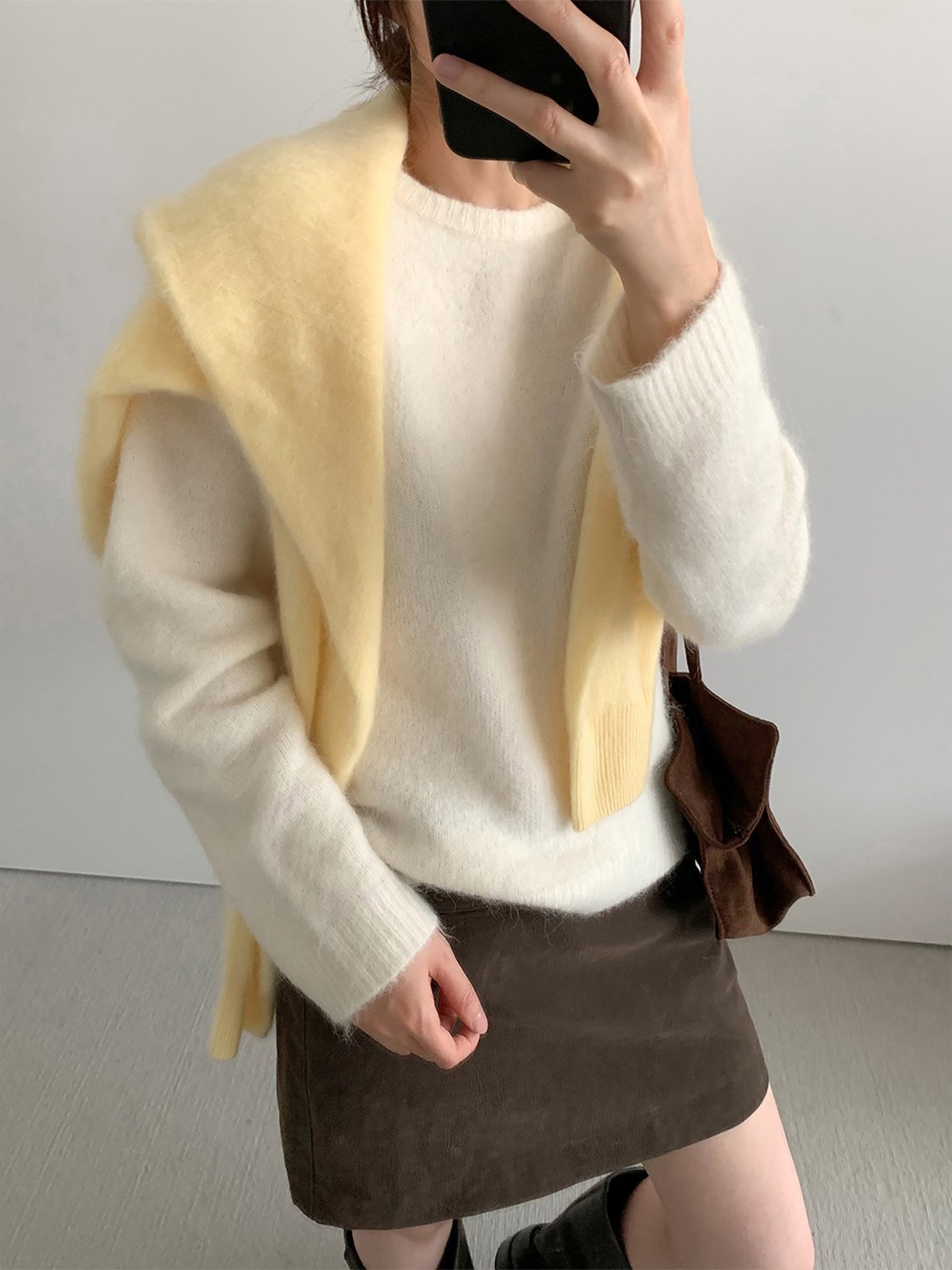 32% Alpaca Wool Pullover Warm Color Sweater 25891 - 图片 2
