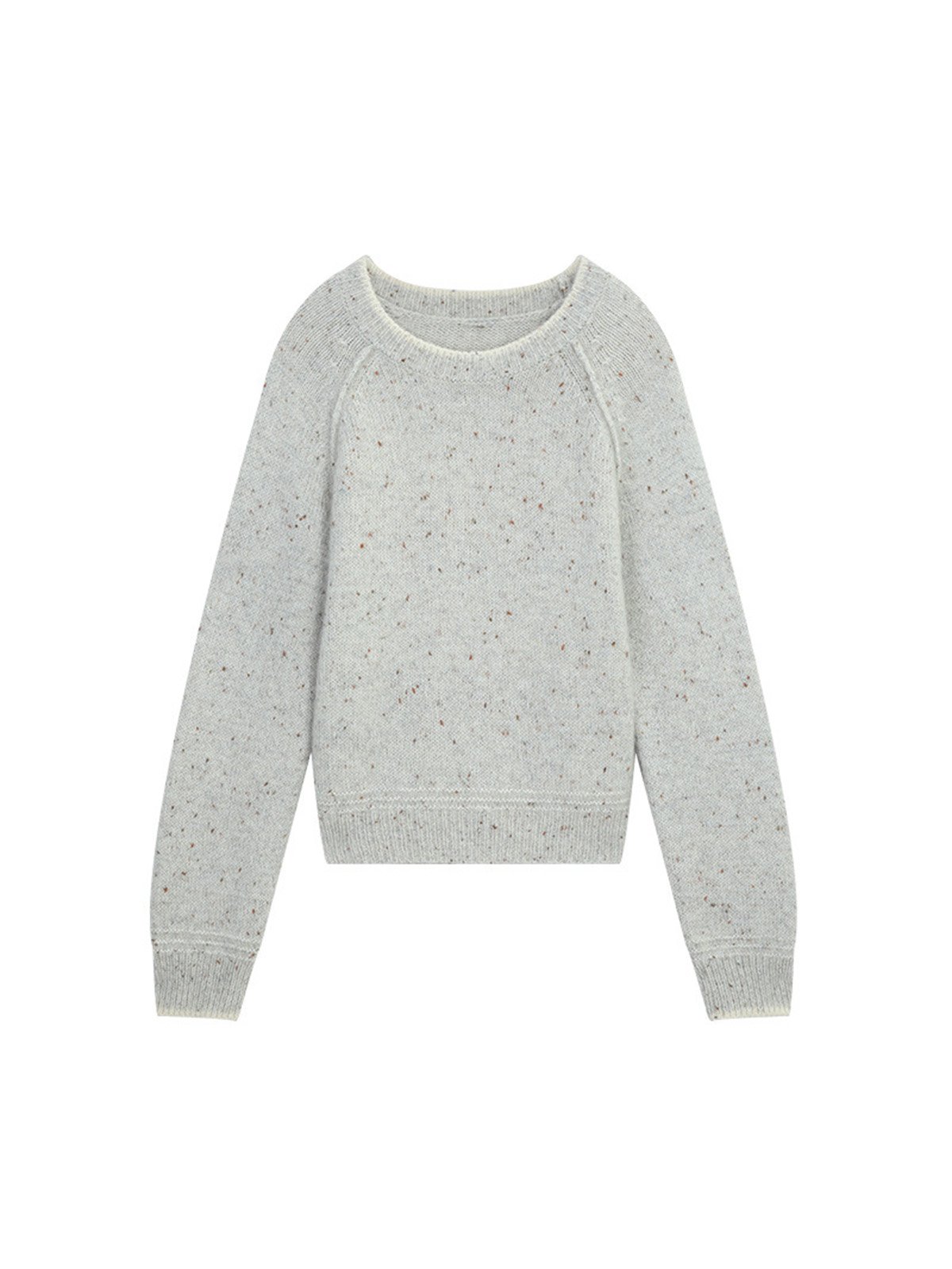 40%Wool and 10% Mohair Contrasting Color O-neck Sweater 53MP57908 - 图片 4