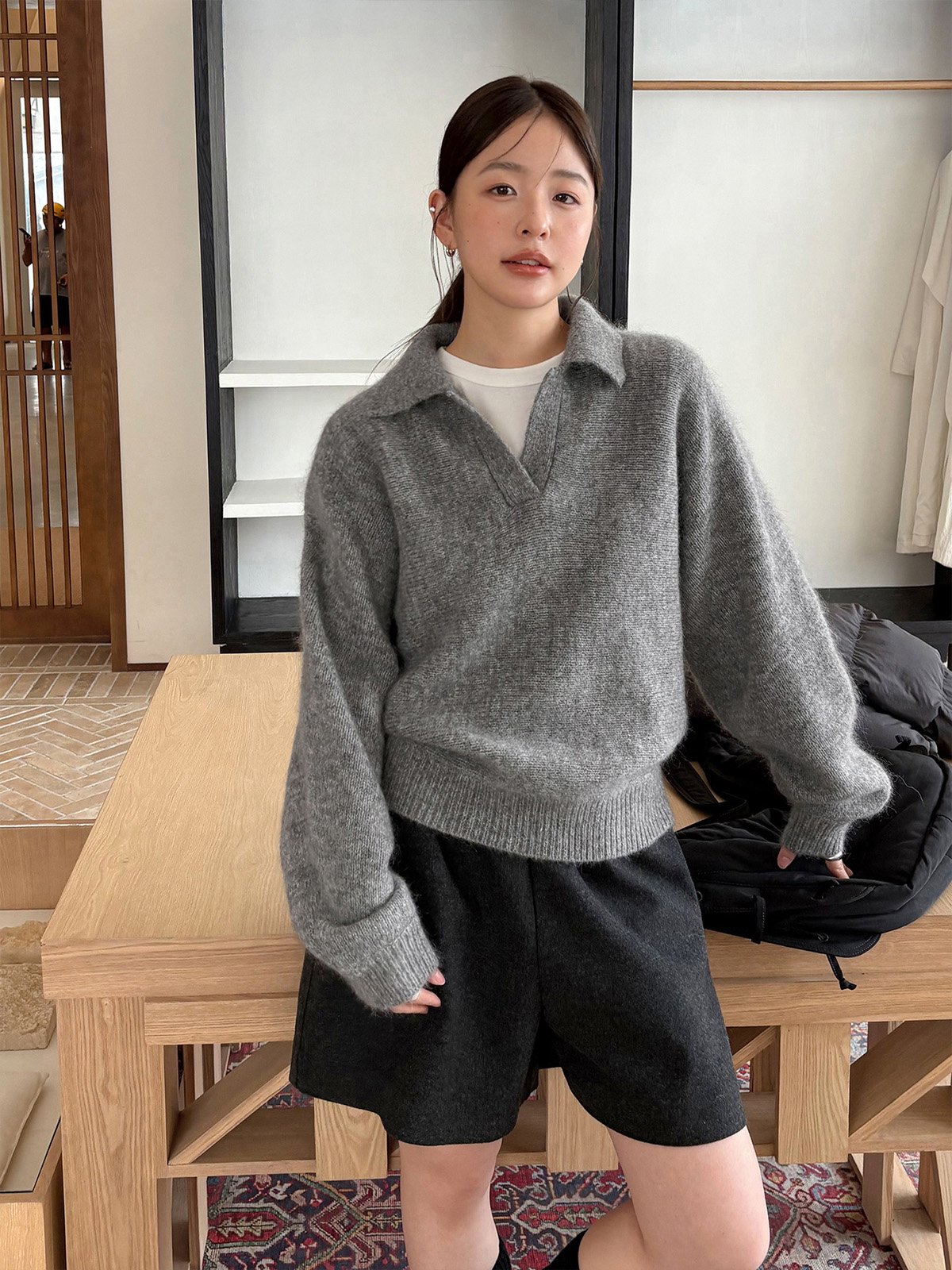 Super Kid Mohair Wool Sweater 25908