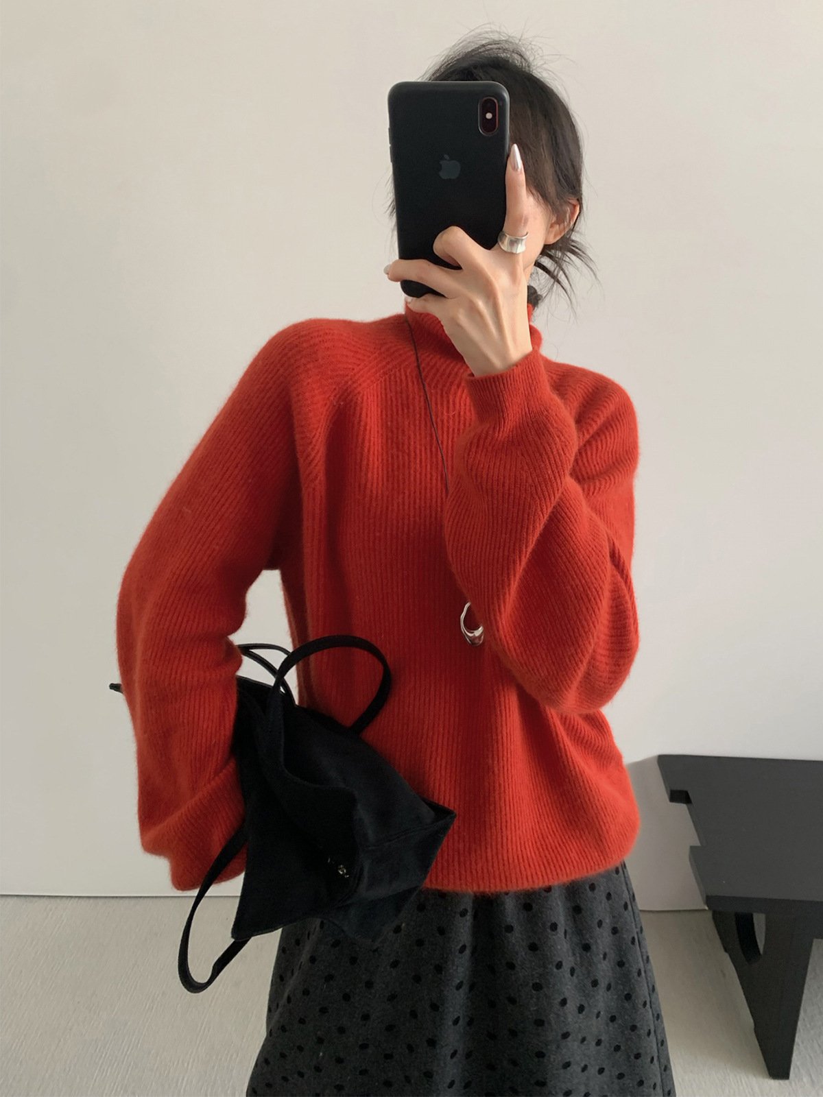40% Raccoon Wool Turtleneck Knitwear 25807 - 图片 4