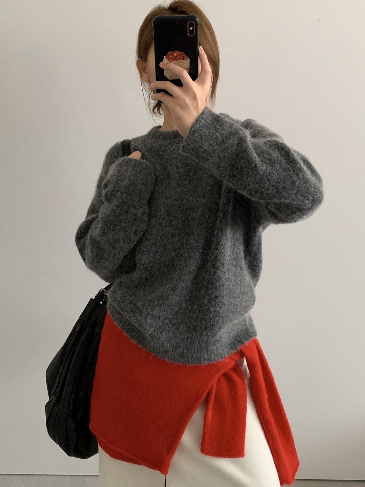 32% Alpaca Wool Pullover Warm Color Sweater 25891 - 图片 4