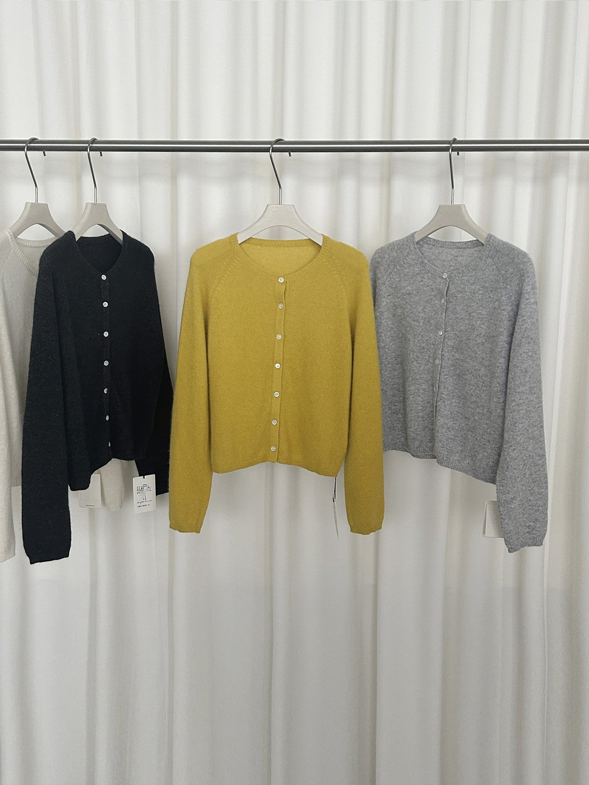 40% Raccoon 30% Wool cardigan knitwear Autumn 25629 - 图片 4