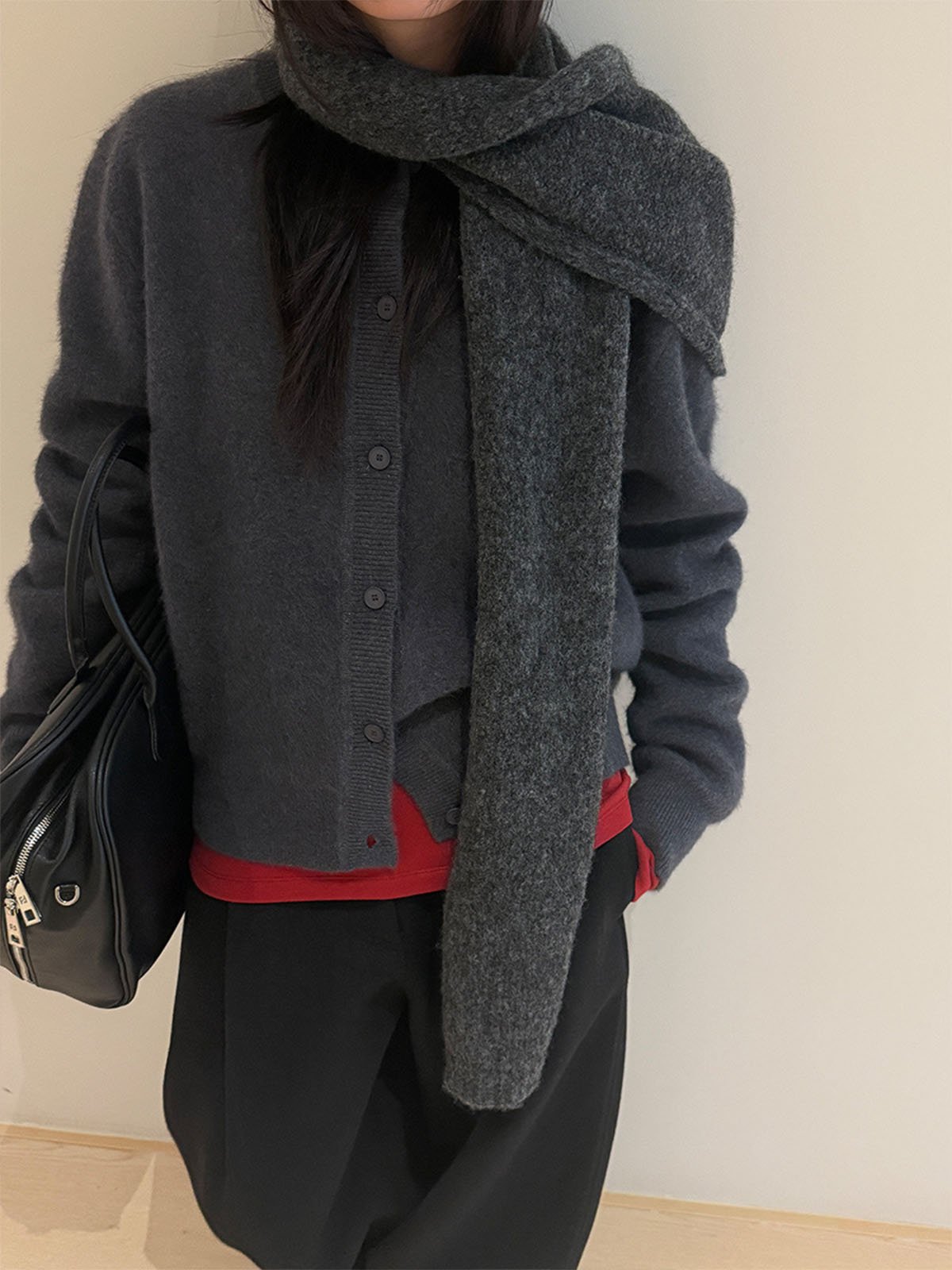 Warm Raccoon fur Cardigan 58323 - 图片 2