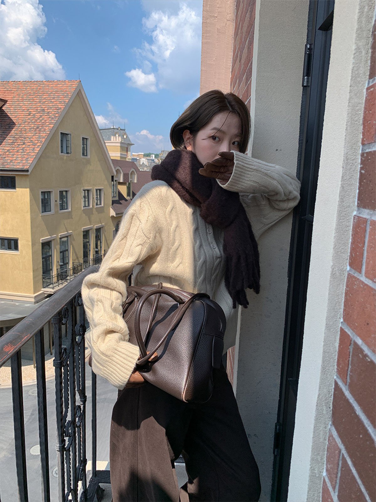 Classic Round-neck Australian Wool Sweater for Women 57863 - 图片 2