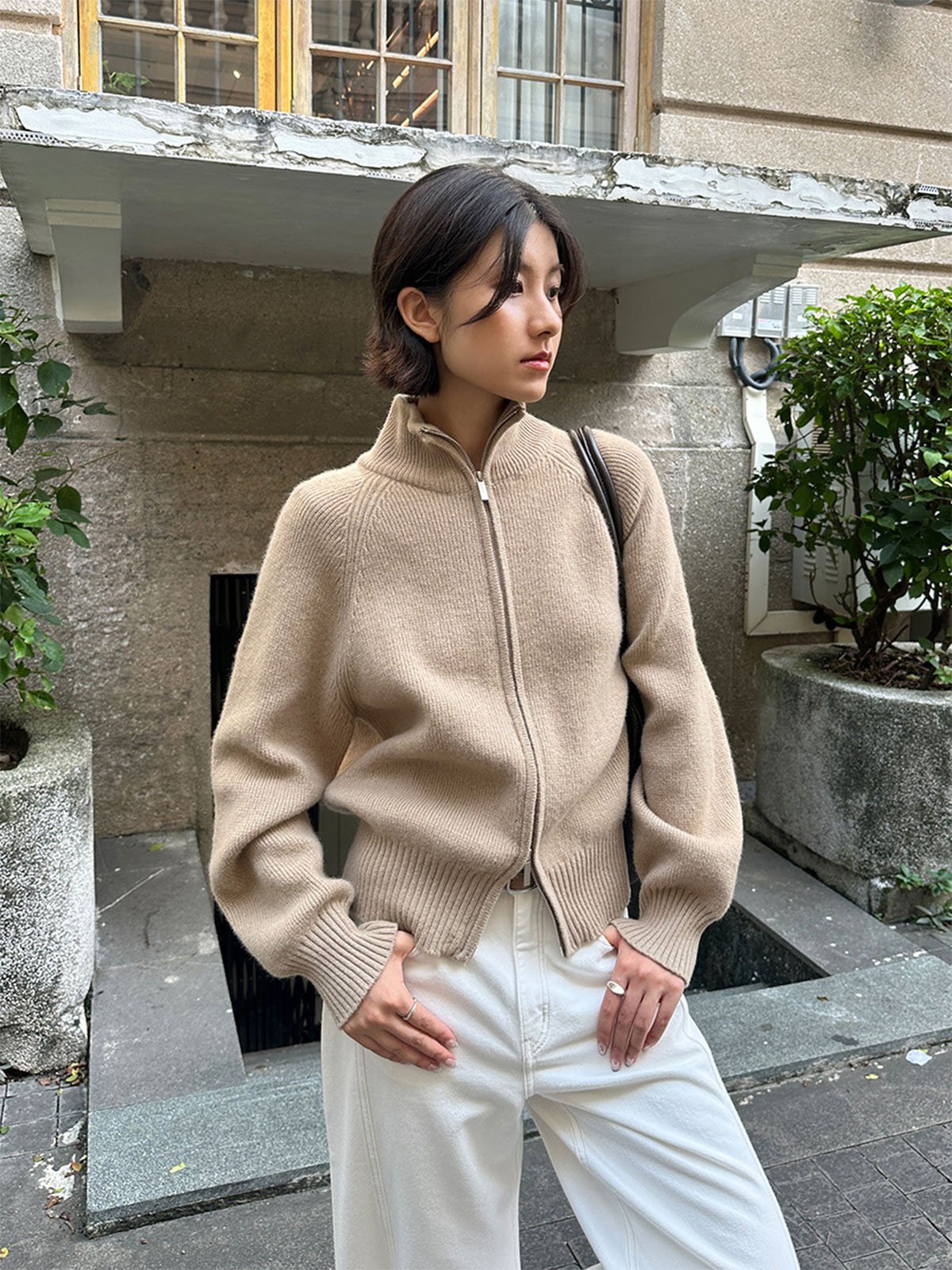 High-neck Woolen Coat Skin-Friendly knitwear for Women 57835