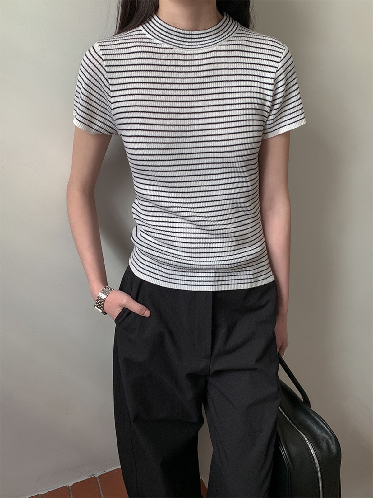 Wool Blend Short-sleeved Shirt 51MG52878 - 图片 2