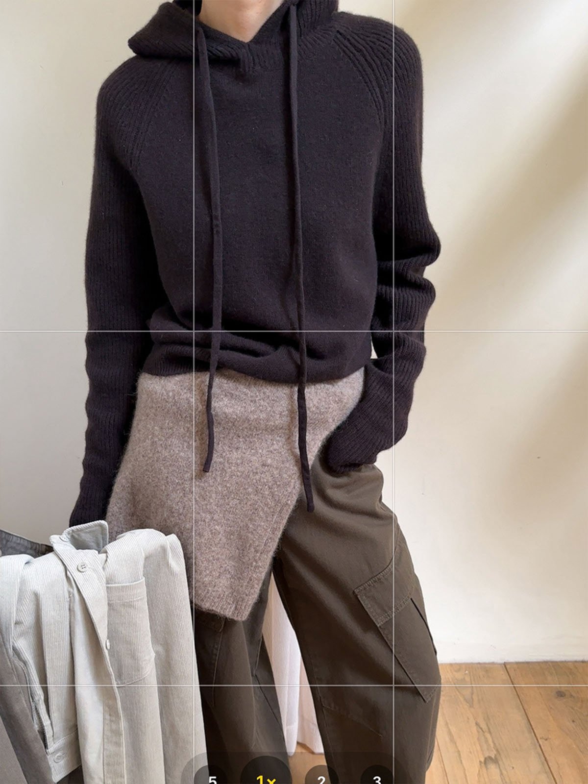 5%Cashmere and 95%Wool Hooded Sweater 54MG58156 - 图片 3