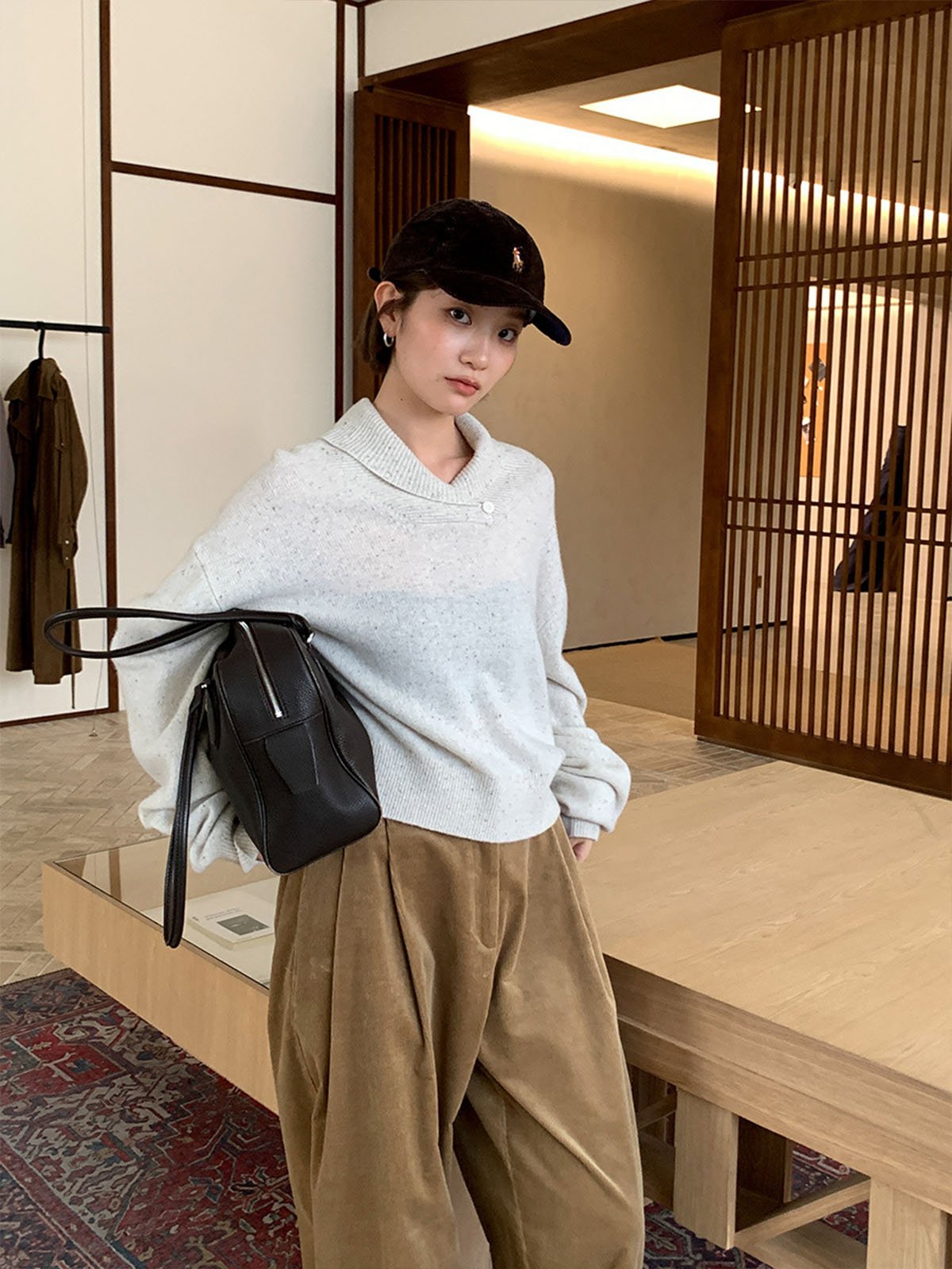 Skin-friendly Knitted100% Pure Wool Sweater 57281 - 图片 3