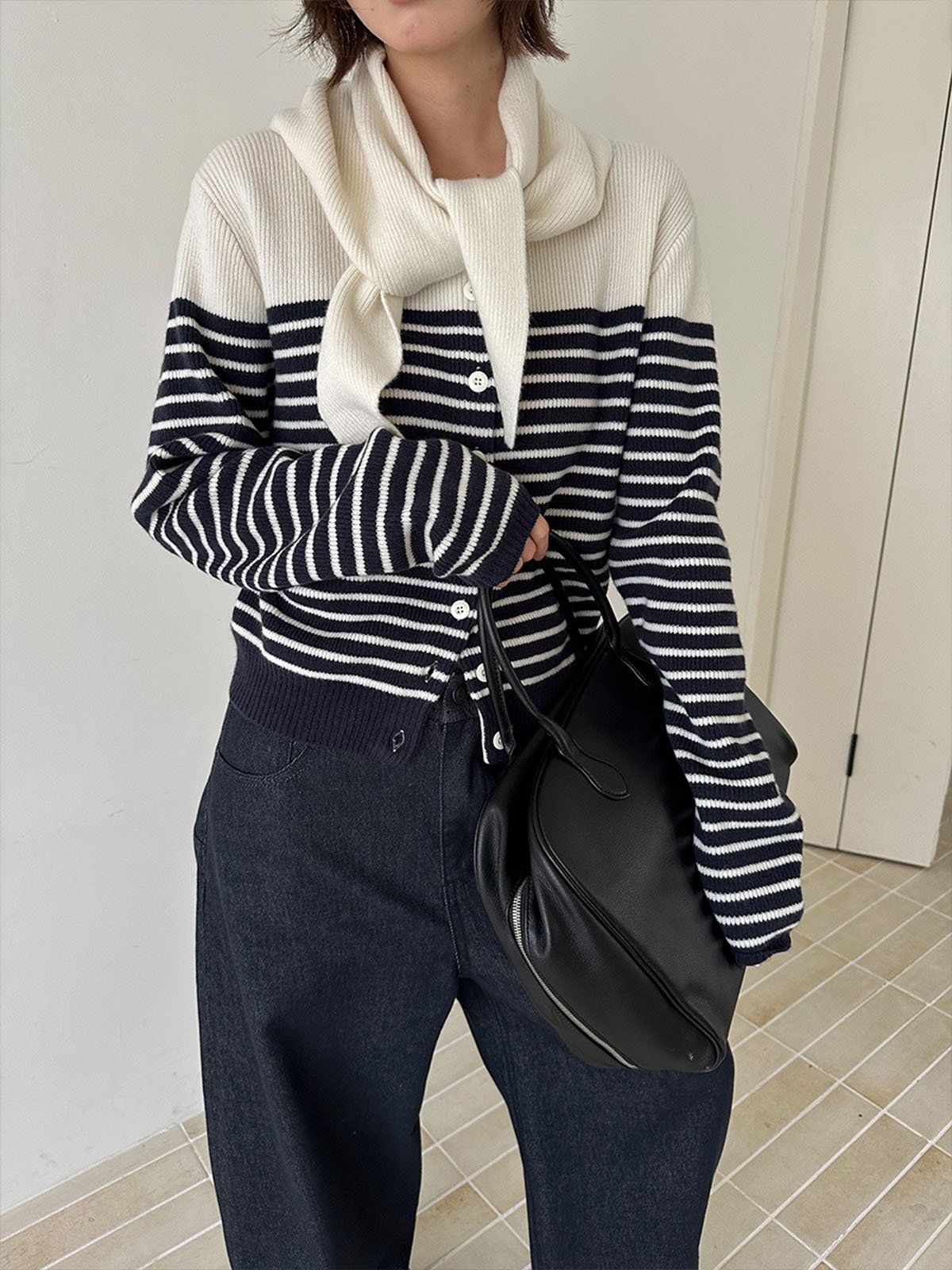 Small Square Scarf Cardigan58515 - 图片 4