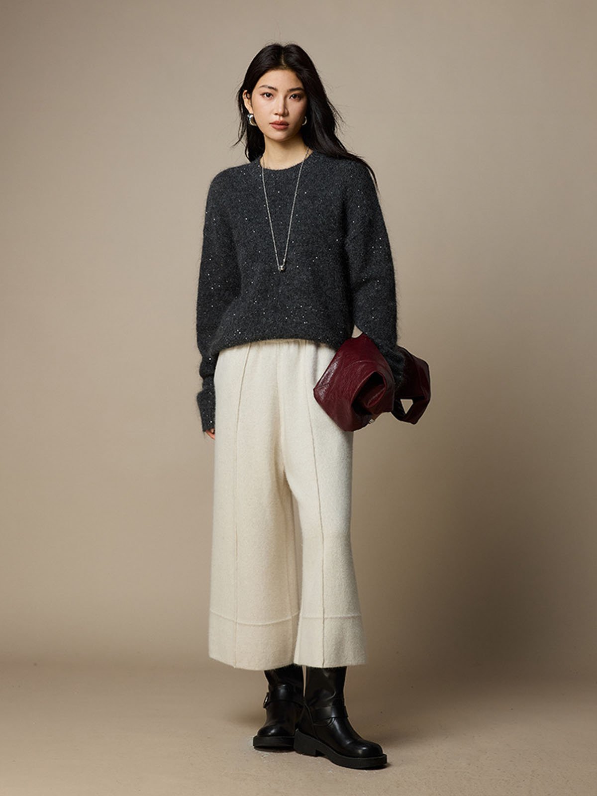 High-proportion Super Kid Mohair Sweater - 图片 3