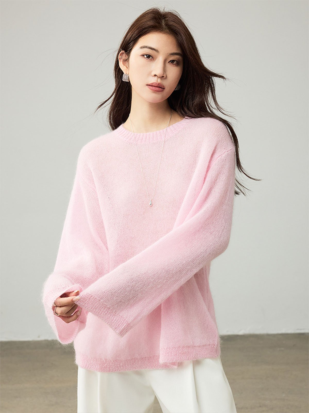 53.1% Mohair High-proportion Sweater - 图片 3