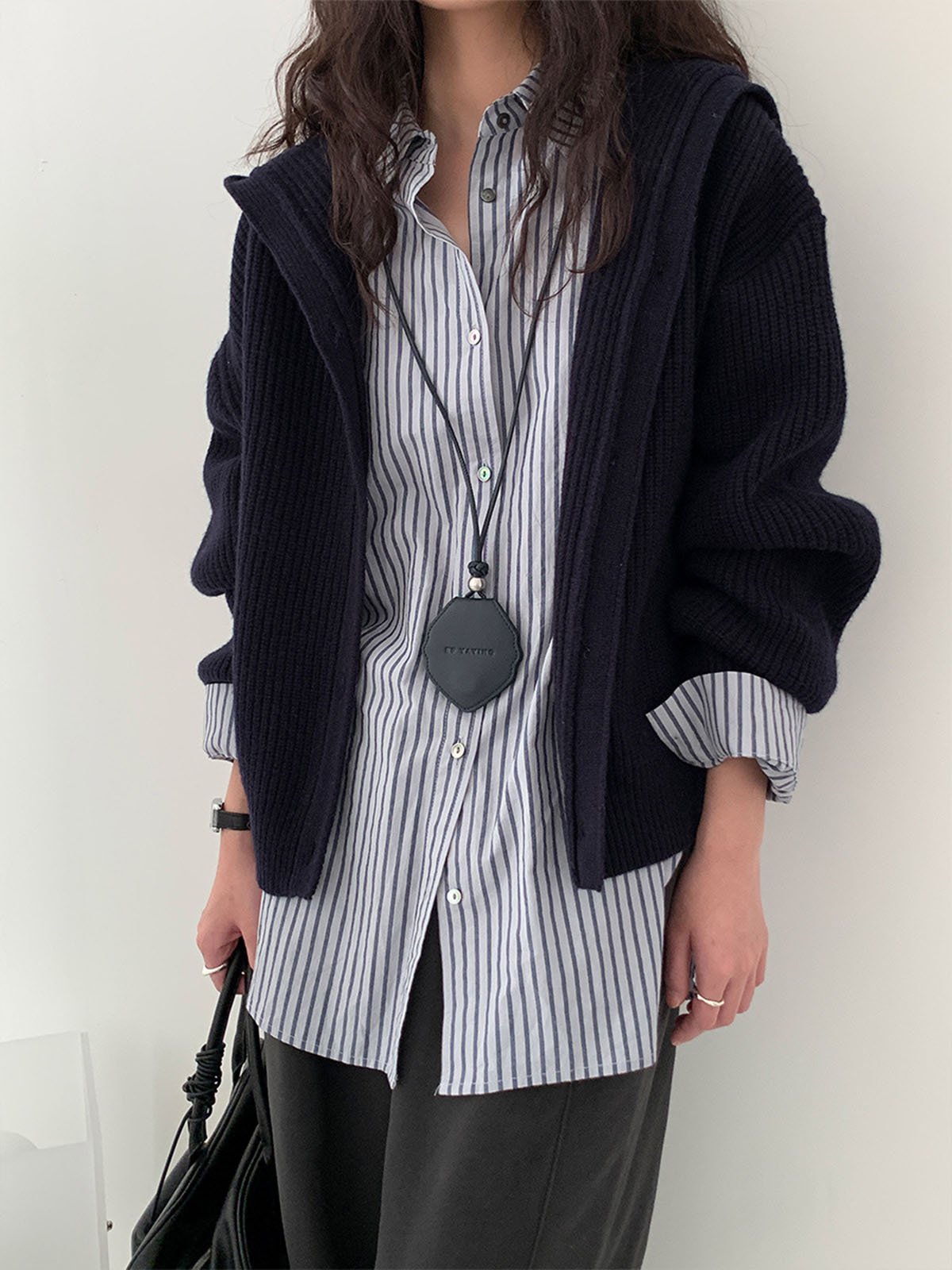 Loose Hooded Sweater for Women Skin-friendly Woolen Coat 57267 - 图片 6