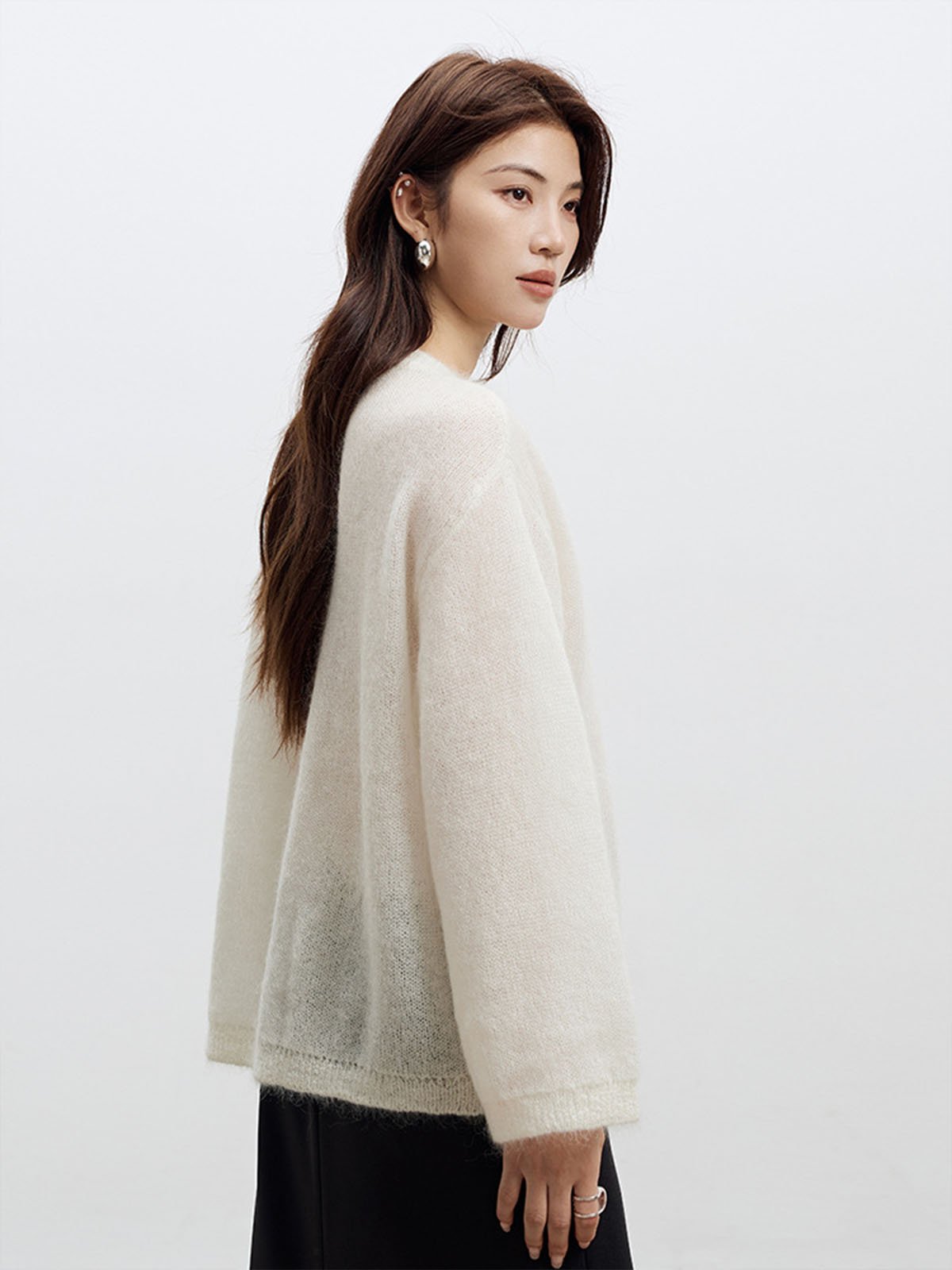 53.1% Mohair High-proportion Sweater - 图片 2
