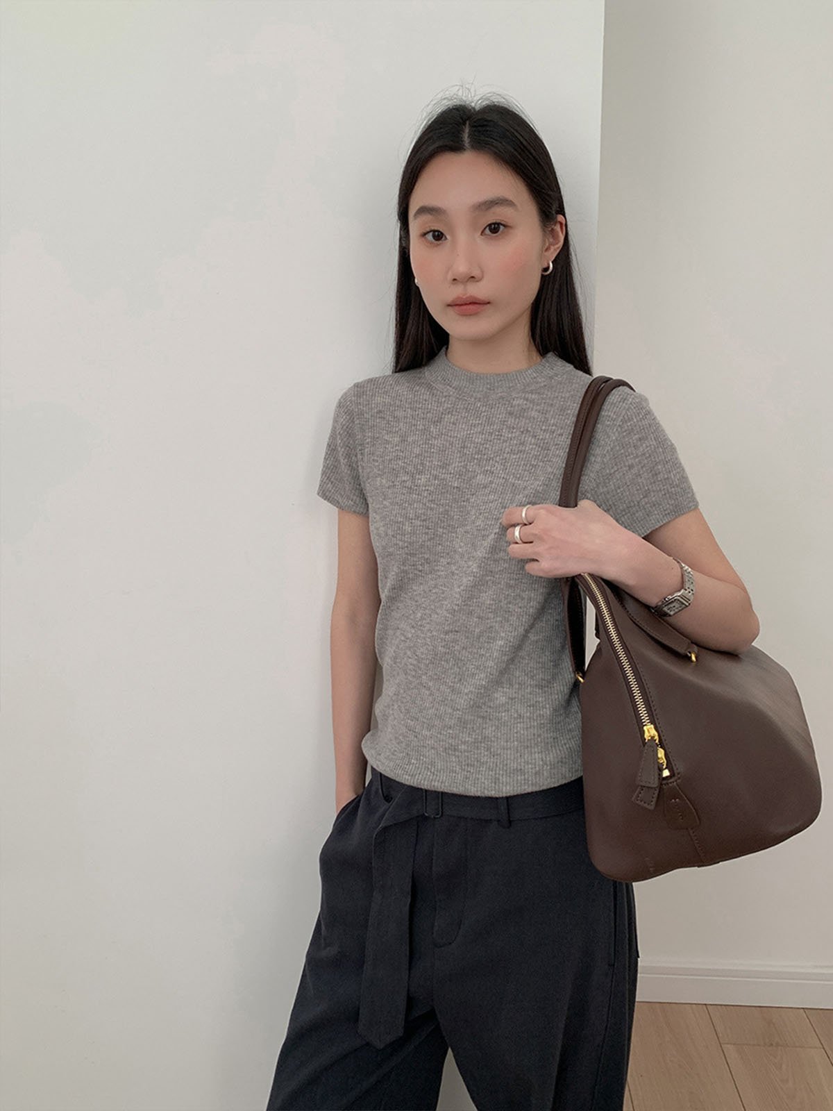 Wool Blend Short-sleeved Shirt 51MG52878 - 图片 3