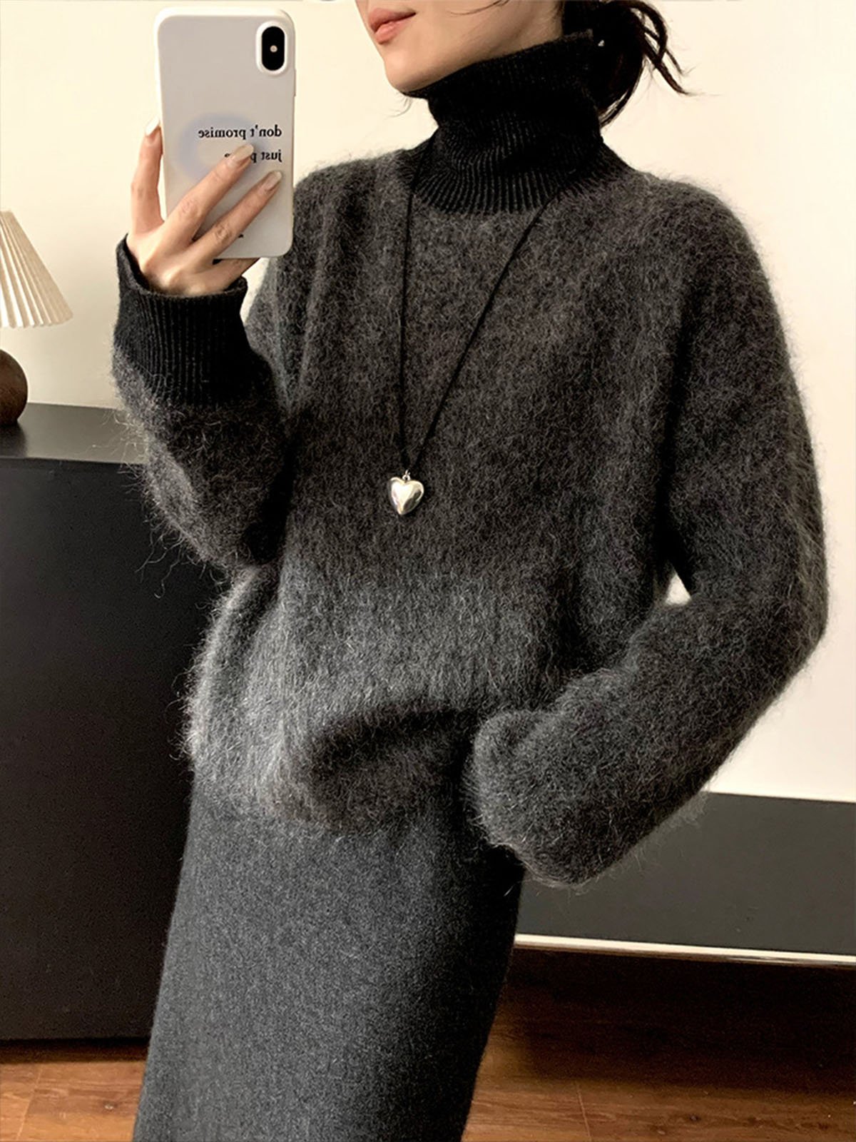 High Proportion 69.7%Super Kid Mohair Knitwear FL8795 - 图片 4