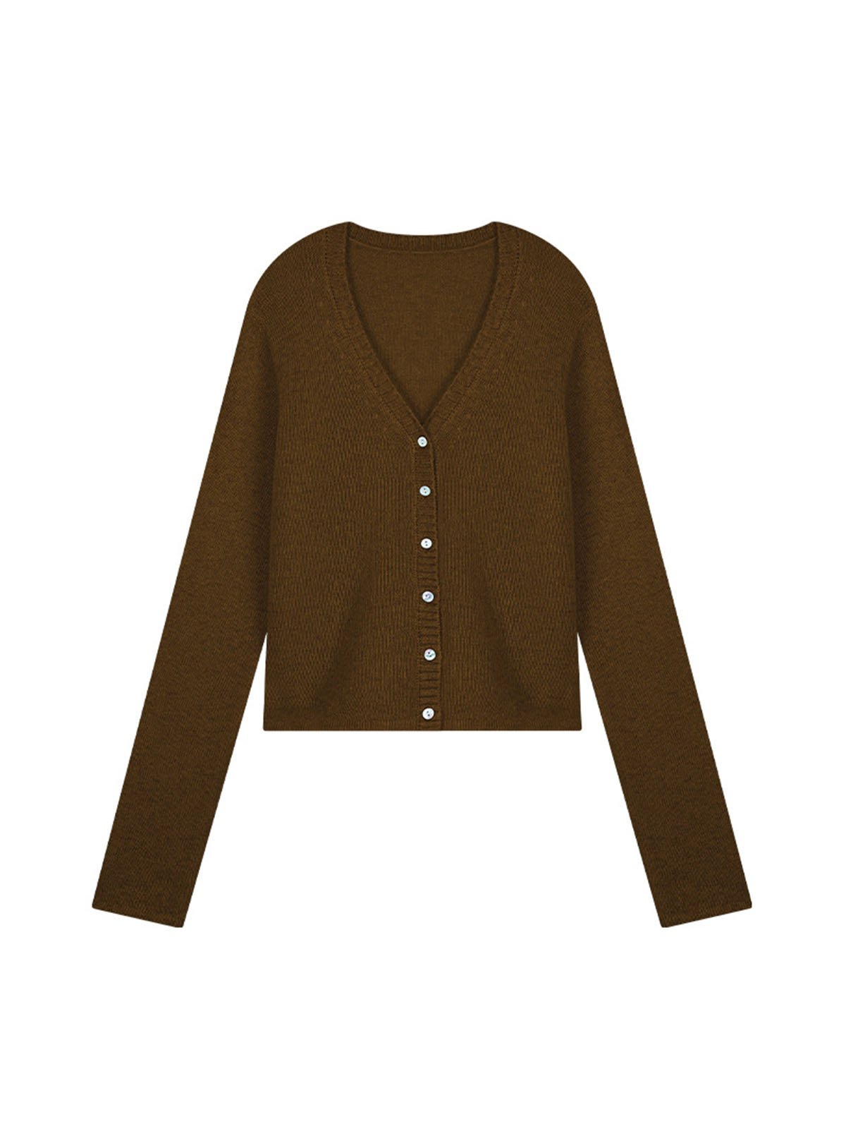 95%Wool and 5%Cashmere Short Cardigans Top 51836U - 图片 4