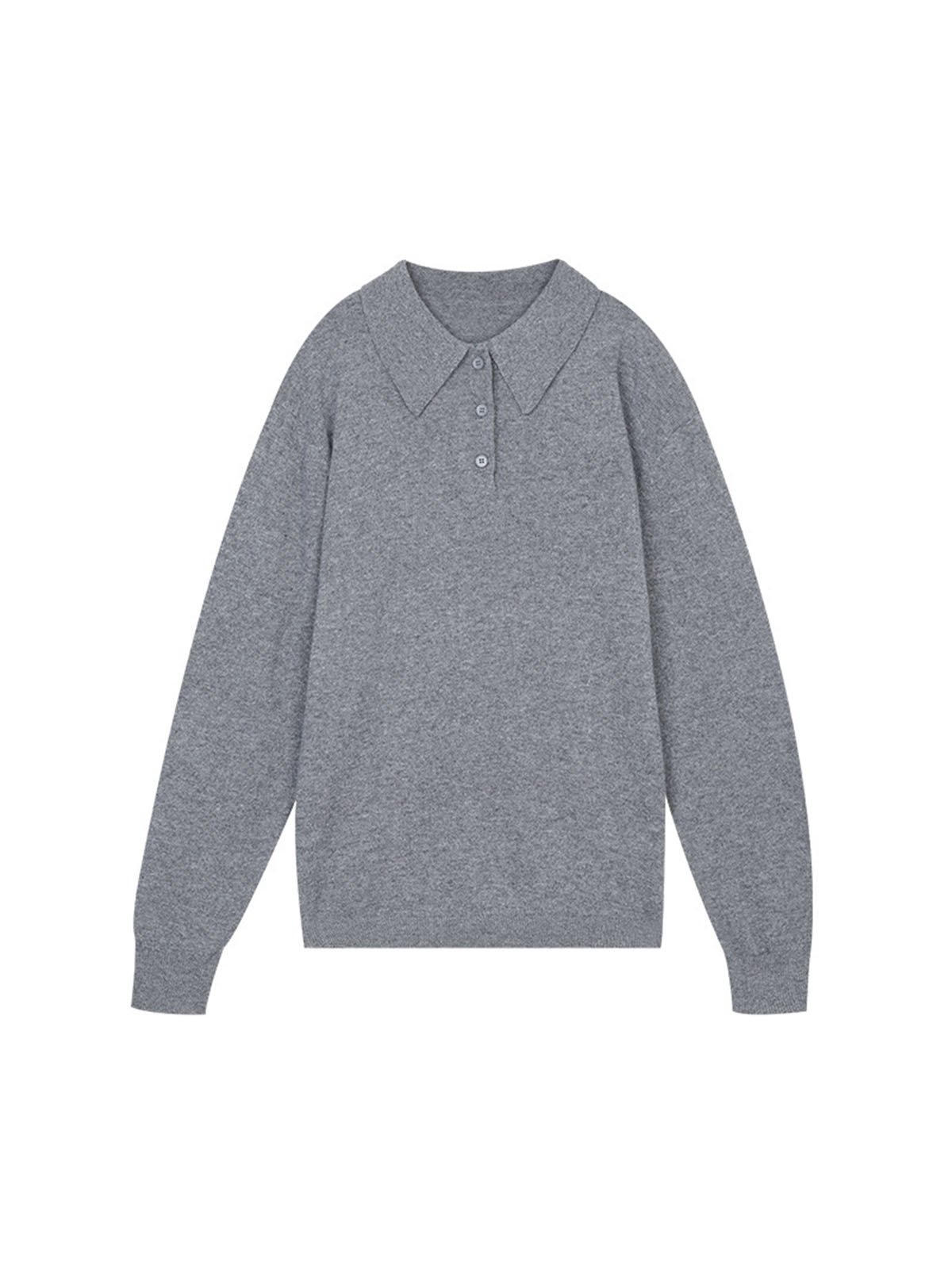 100%Wool Polo Neck Single Breasted Knitwear 57238 - 图片 5