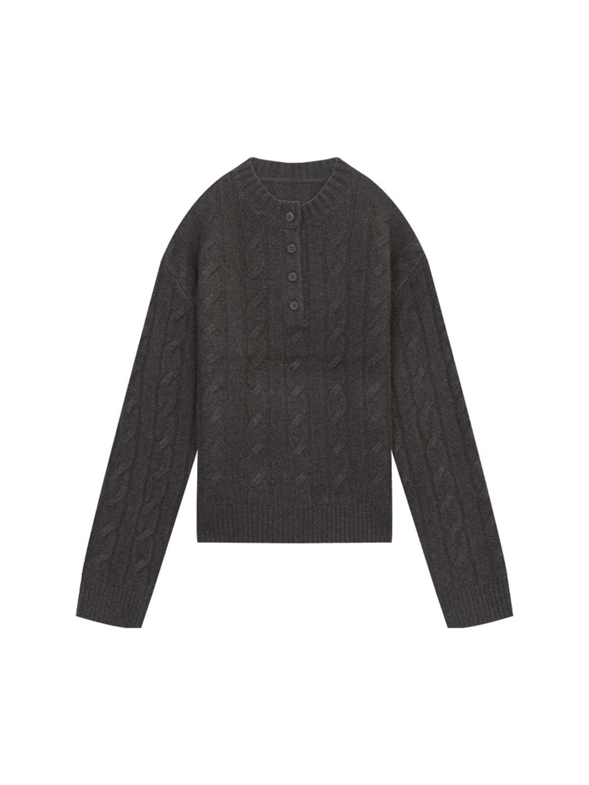 Classic Round-neck Australian Wool Sweater for Women 57863 - 图片 4